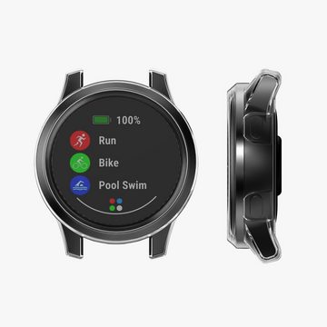 kwmobile Smartwatch-Hülle 2x Schutzhülle für Garmin Vivoactive 4S, Fitness Tracker Gehäuse Hülle klar