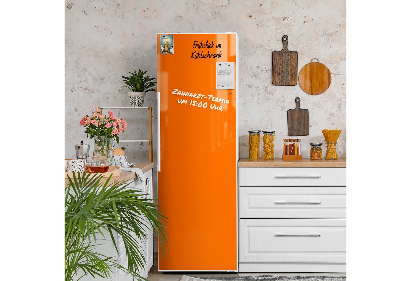 Thumbnail - DEQORI Magnetfolie 'Unifarben - Orange', beschreibbar Kühlschrank Magnetmatte magnetisch Magnetfolie