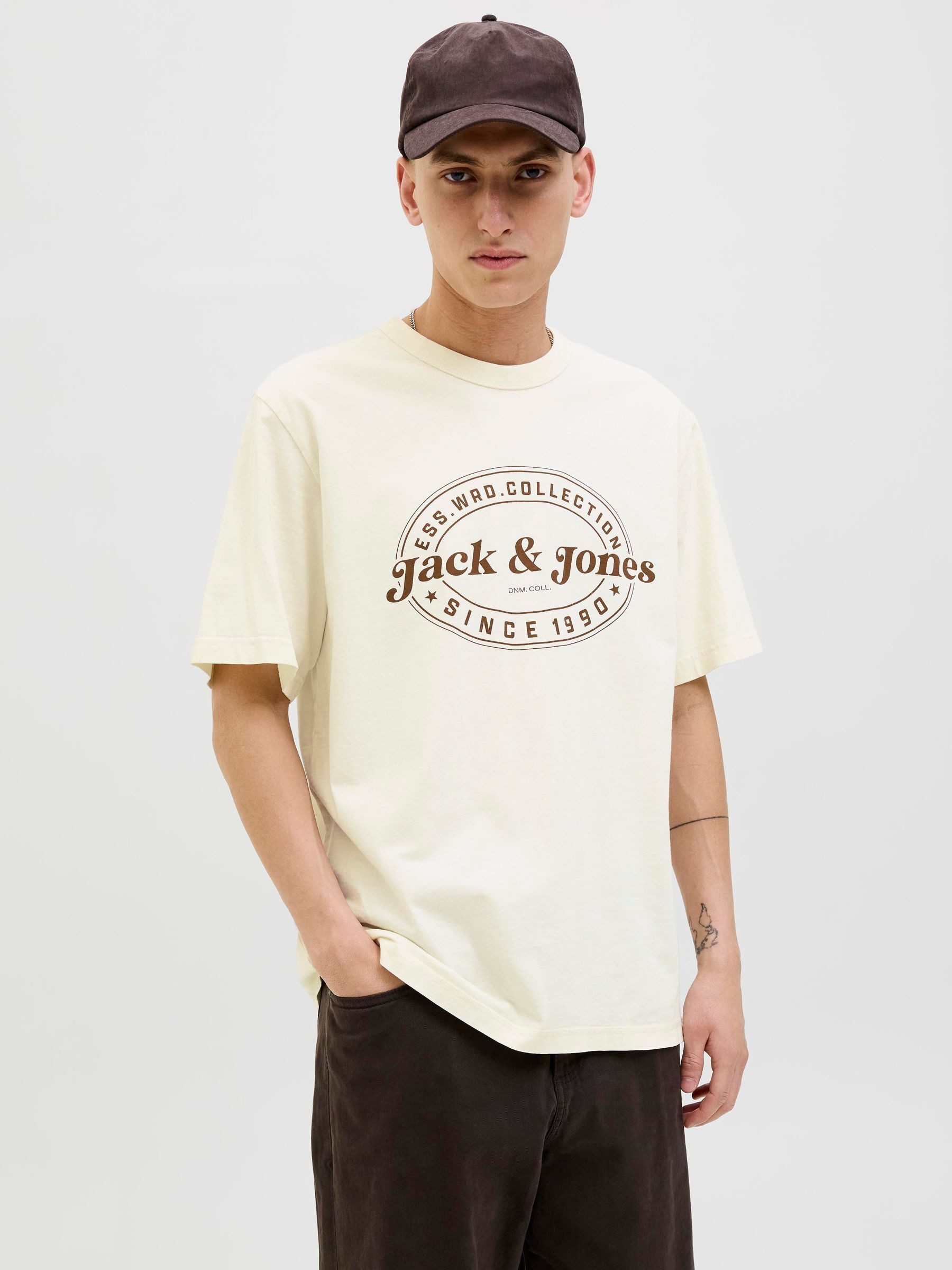 Jack & Jones Rundhalsshirt "JJEDOVER PRINT TEE SS CREW NECK" günstig online kaufen