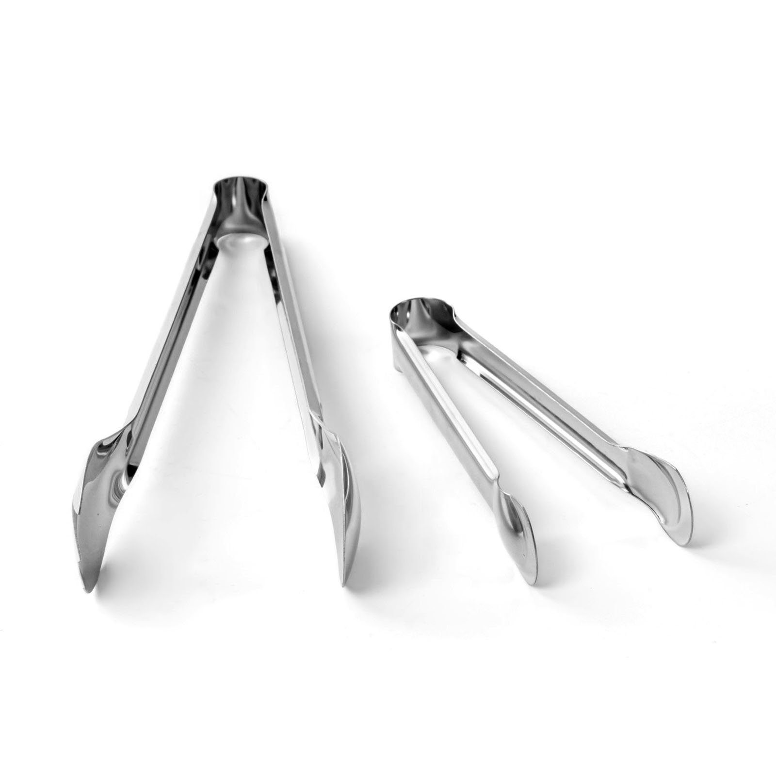 HAC24 Servierzange 2er Set Servierbesteck Küchenhelfer Zange Salatbesteck Küchenzange, Edelstahl, 29 cm & 18 cm