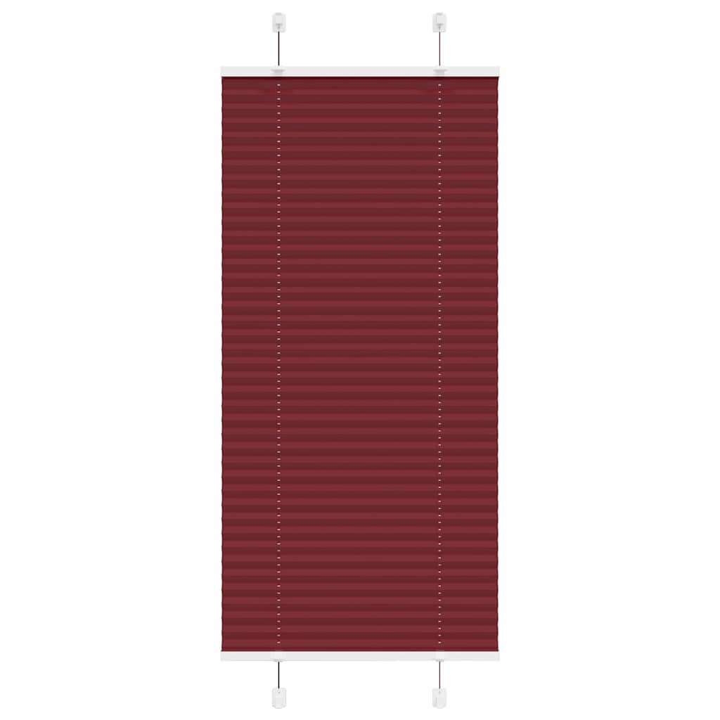 vidaXL Jalousie 65 x 100 cm Plissee Bordeauxrot 65x100 cm Stoffbreite 64,4 cm Polyeste