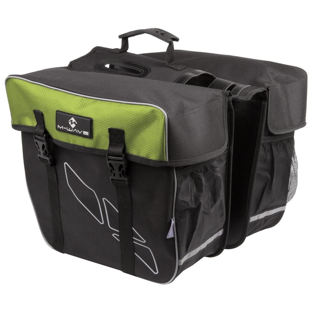 M-Wave Fahrrad-Gepäckträger M-WAVE AMSTERDAM DOUBLE Gepäckträgertasche robuste Doppeltasche aus 6