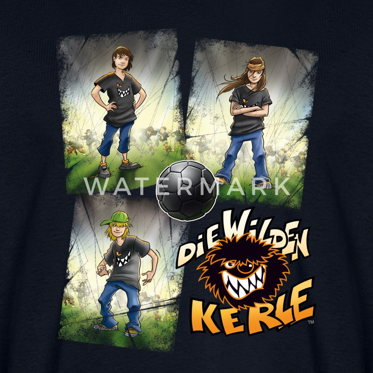 Spreadshirt T-Shirt Die Wilden Kerle Quartett Logo Männer Premium T-Shirt (1-tlg)