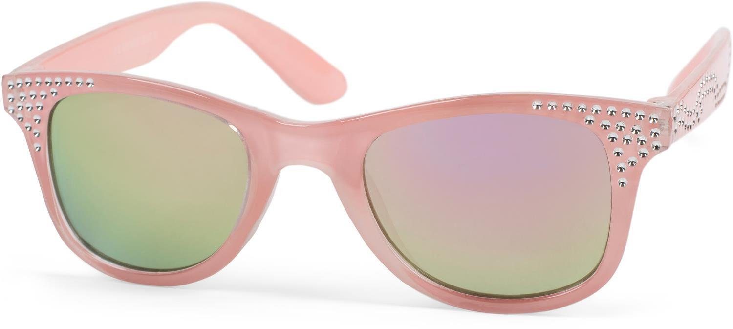 Wayfarer Mädchen Nerd Sonnenbrille mit Strass