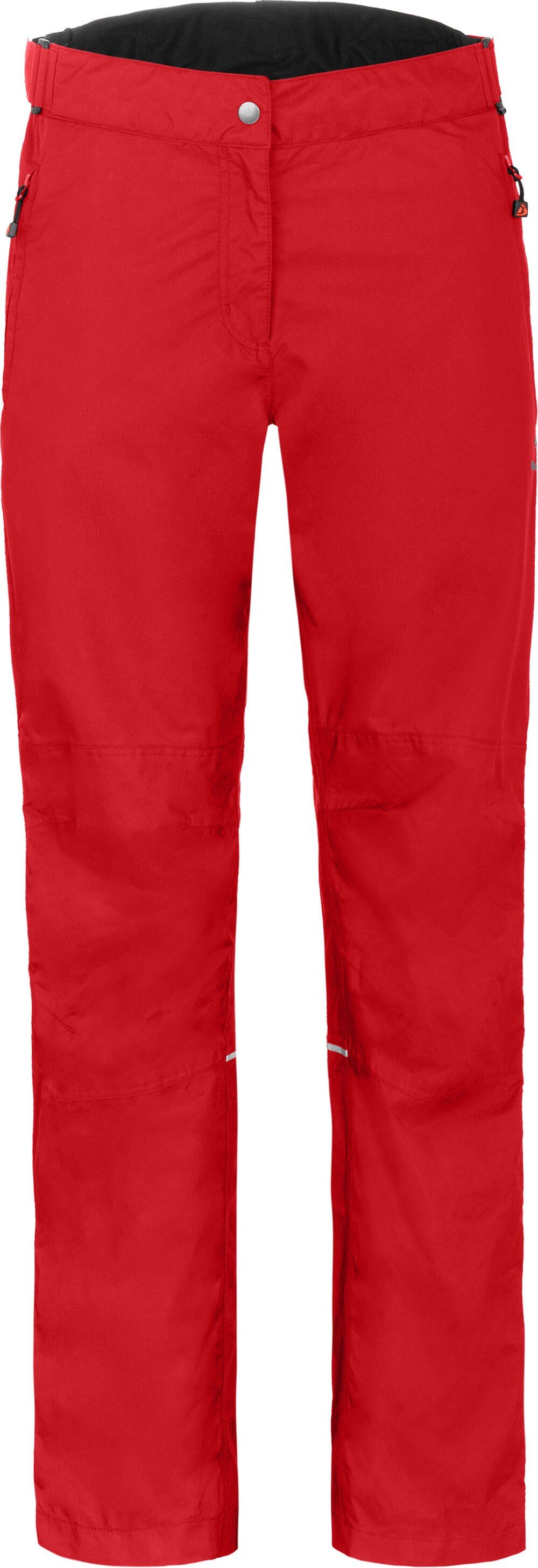 Bergson Regenhose LYNDE Damen Regenhose, Netzfutter, 12000 mm Wassersäule, Kurzgrößen, salsarot