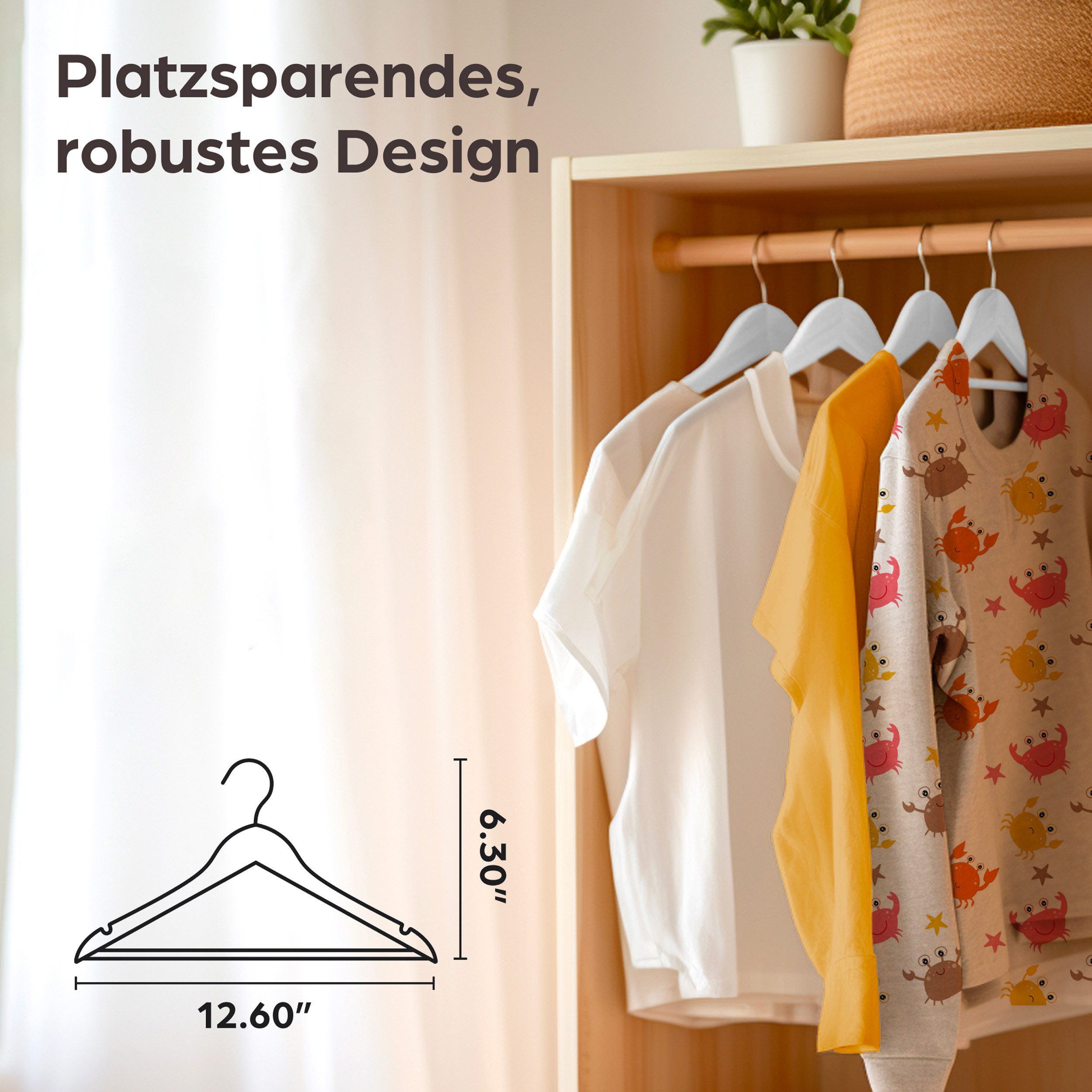 Praknu Kleiderbügel Kinderkleiderbügel Holz - 10 stück - Natur FSC® Buchenh günstig online kaufen
