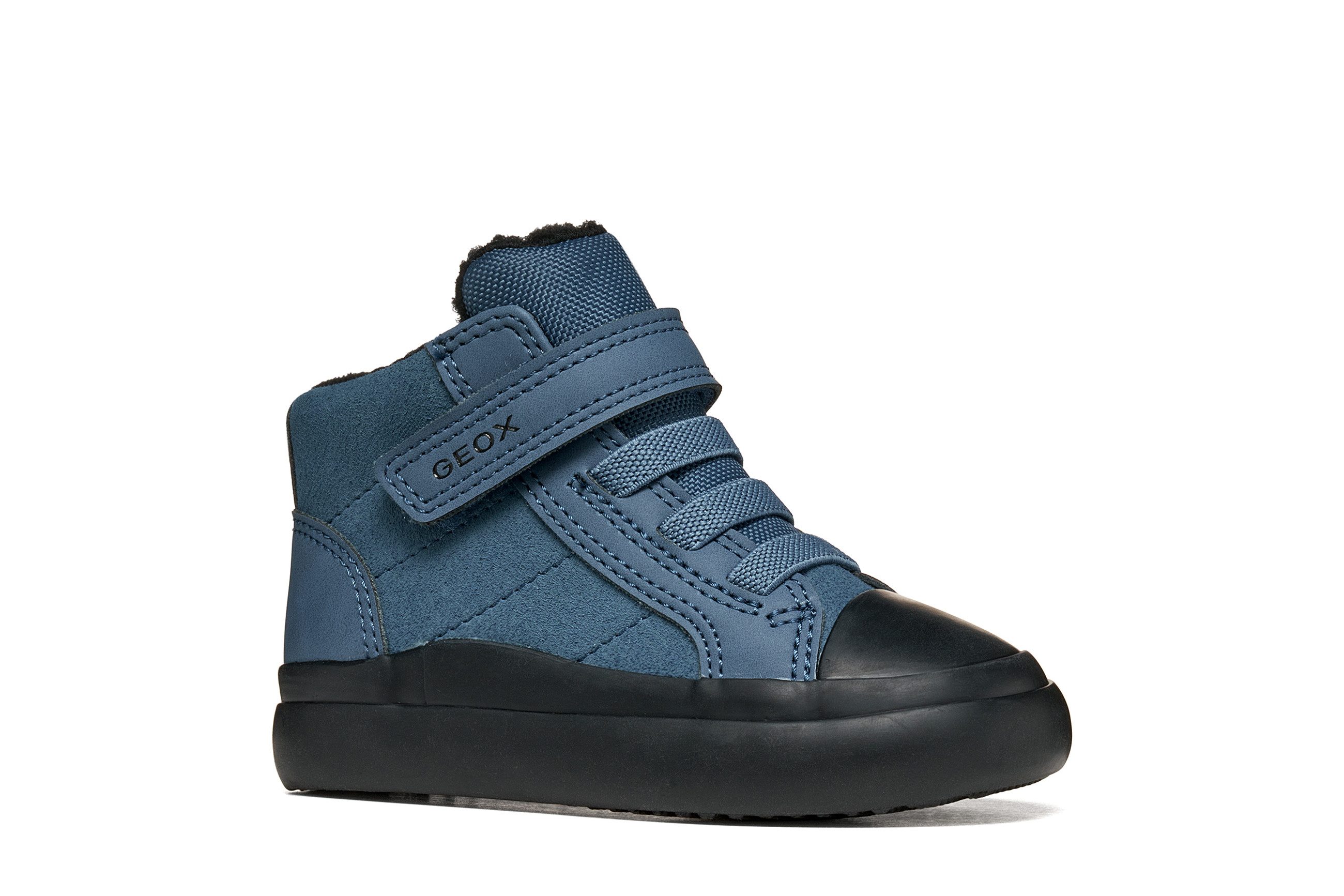 Geox B GISLI BOY Lauflernschuh Lauflernboots, Klettboots mit Gummikappe