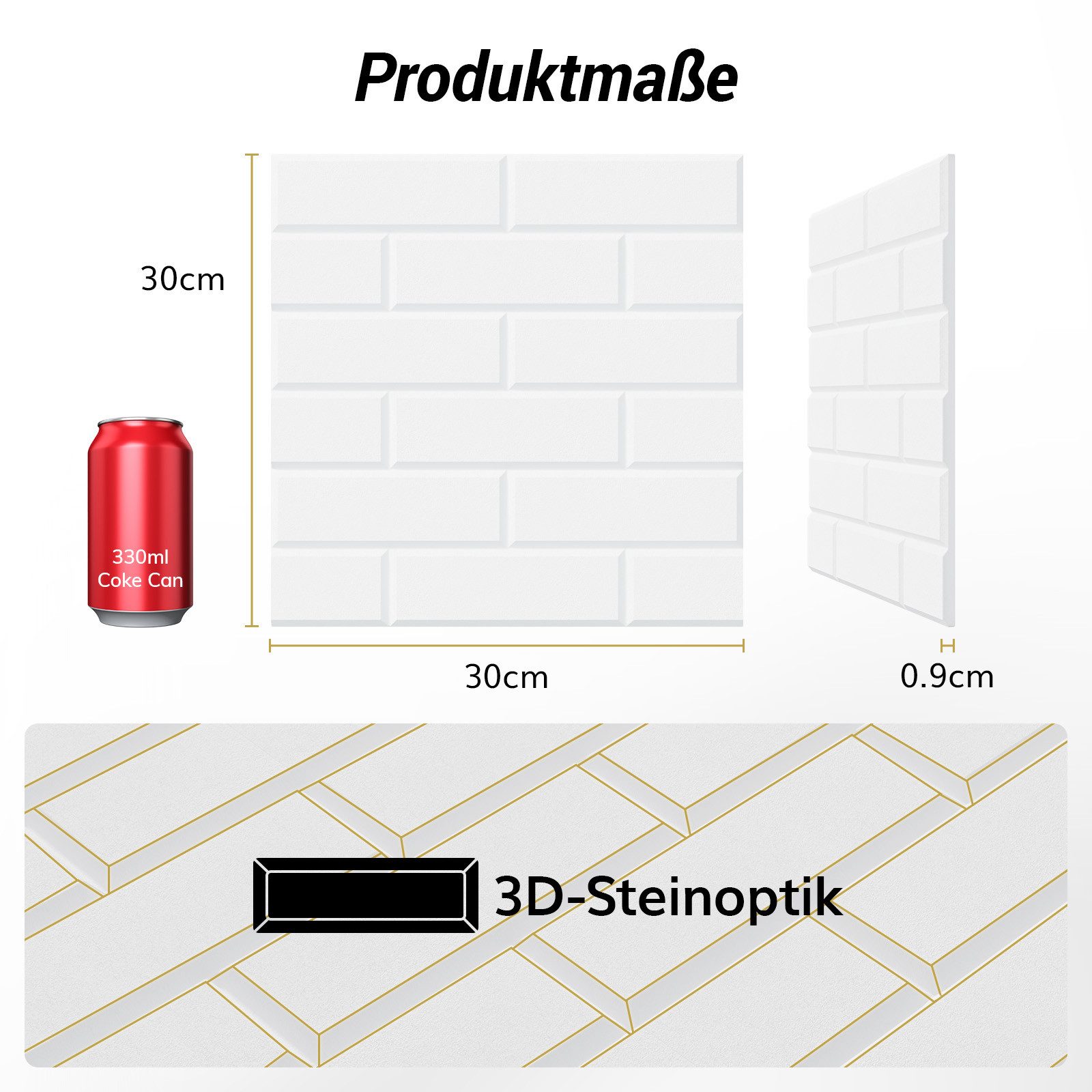 TONOR Akustikplatte Akustikpaneele selbstklebend, Schalldämmung Schallschutzplatten