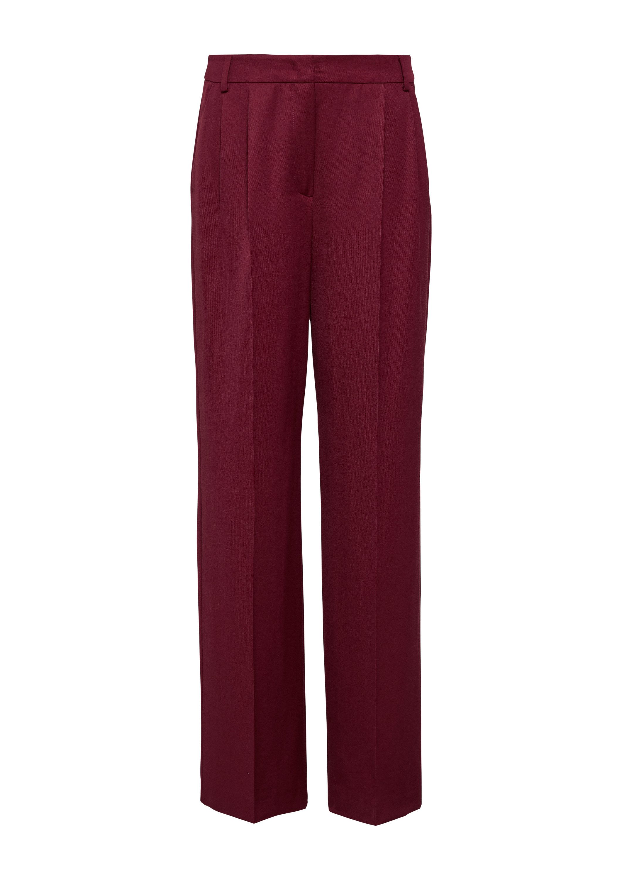 comma Chinos Hose Marlenehose mit Bundfalten günstig online kaufen