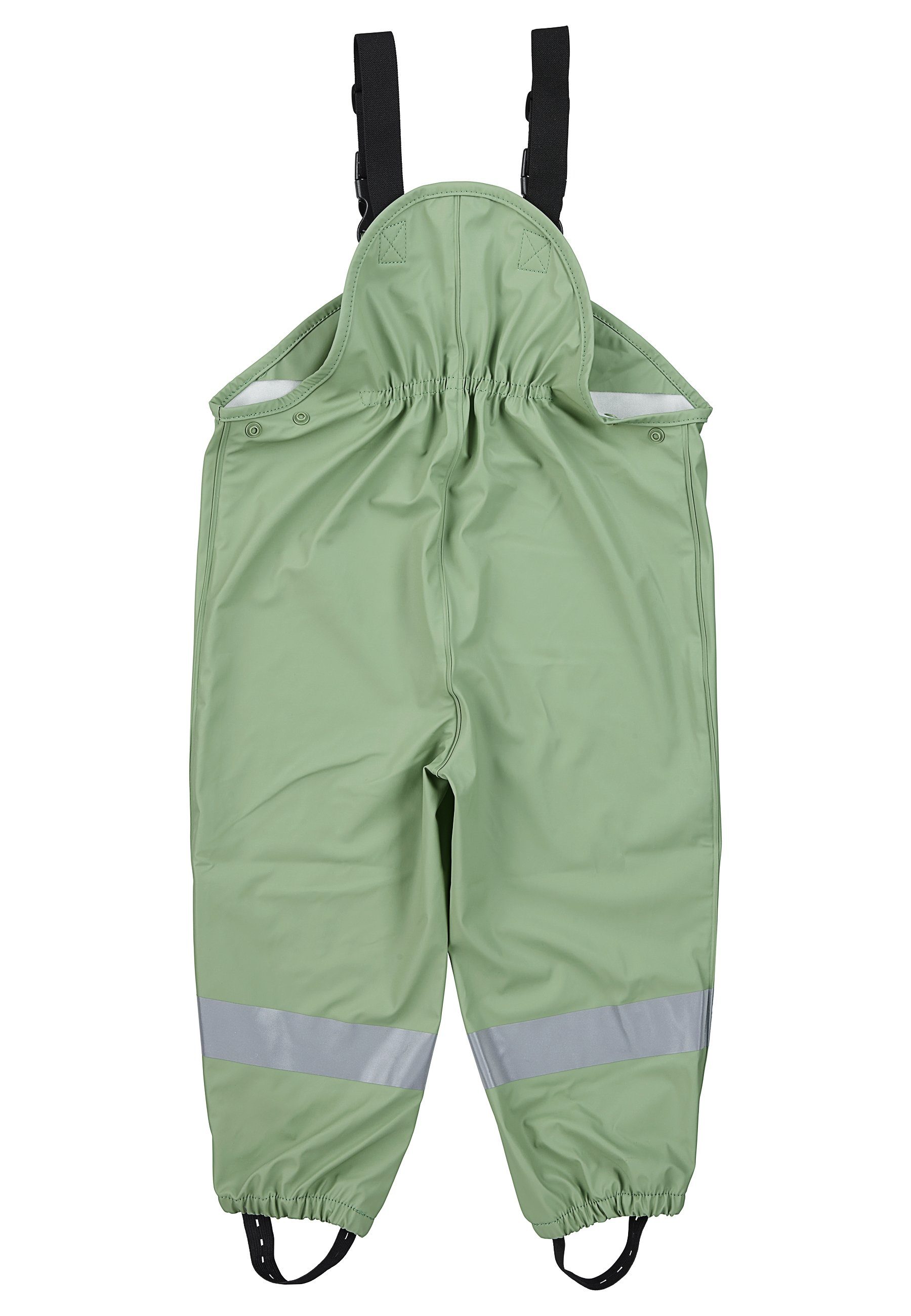 (1-tlg., mit Druckknöpfen, Matschhosenträger Sterntaler® grün verstellbar ungefüttert mit Regenträgerhose mit Kinder Regenhose Regenhose süßen Regenträgerhose Motiven) Hosenträger Reflektoren,