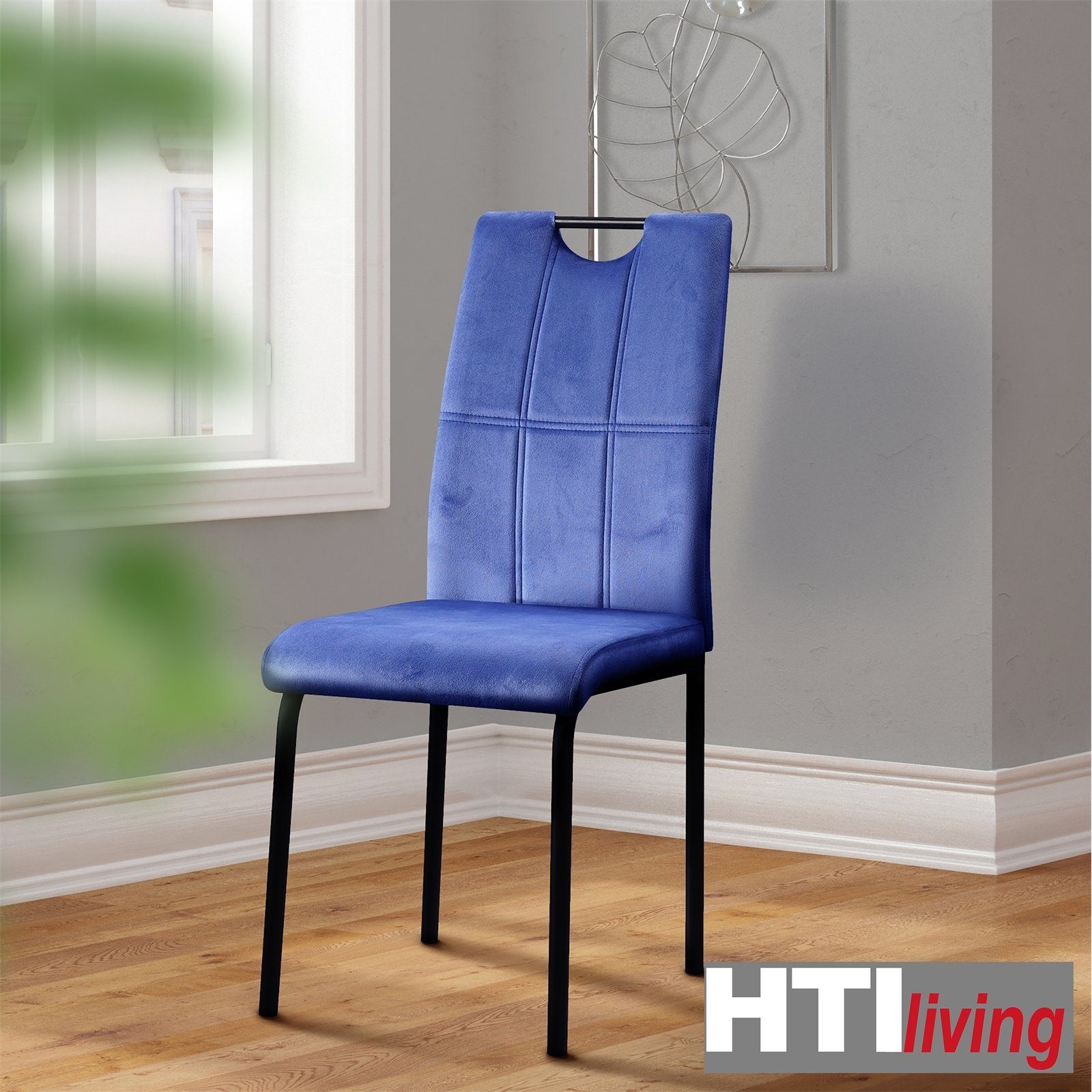 HTI-Living Esszimmerstuhl Stuhl Denton Velvet Blau (Set, 4 St), Esszimmerst günstig online kaufen