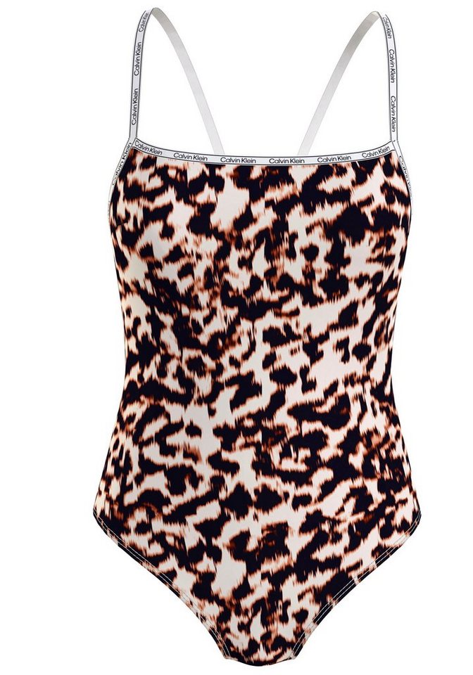 Calvin Klein Swimwear Badeanzug »Ginger«, mit Animalprint › braun  - Onlineshop OTTO