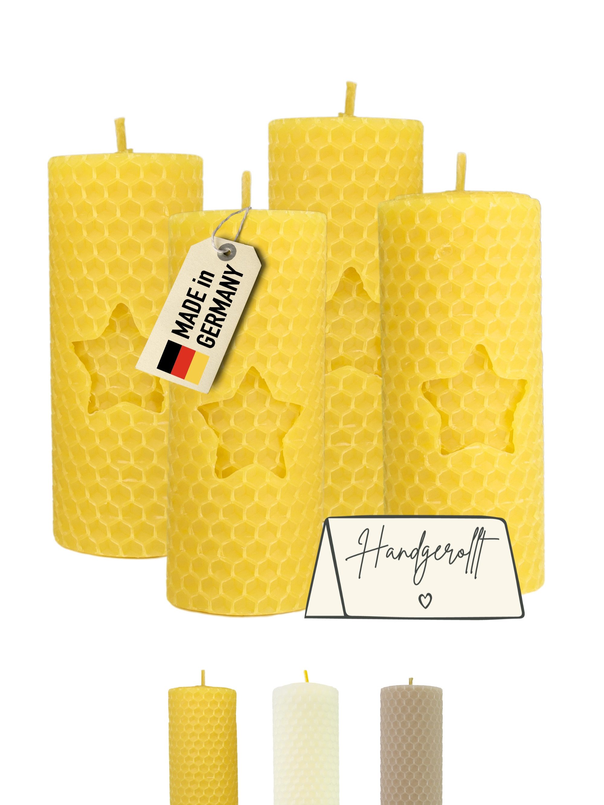Wachsmann Bienenprodukte Bienenwachskerze handgerollt, 100 % günstig online kaufen