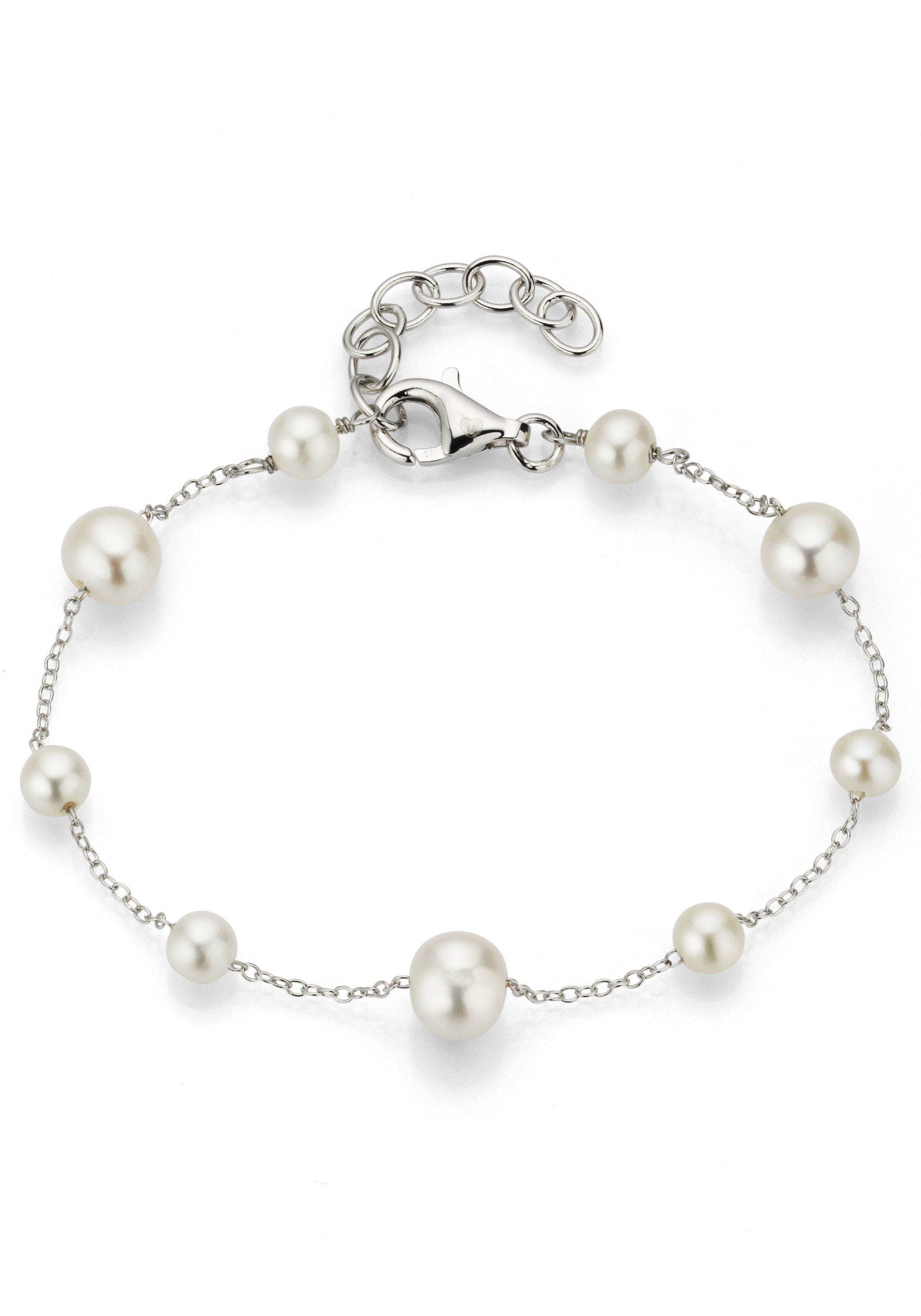 Firetti Silberarmband Schmuck Geschenk Armschmuck Armkette, Made in Germany - mit Süßwasserzuchtperle