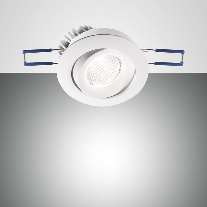 FABAS LUCE LED Einbauleuchte LED Spot Set Sigma in transparent und weiß 7W 800lm schwenkbar rund keine Angabe Leuchtmittel enthalten: Ja fest verbaut LED warmweiss Einbaustrahler Einbauleuchte