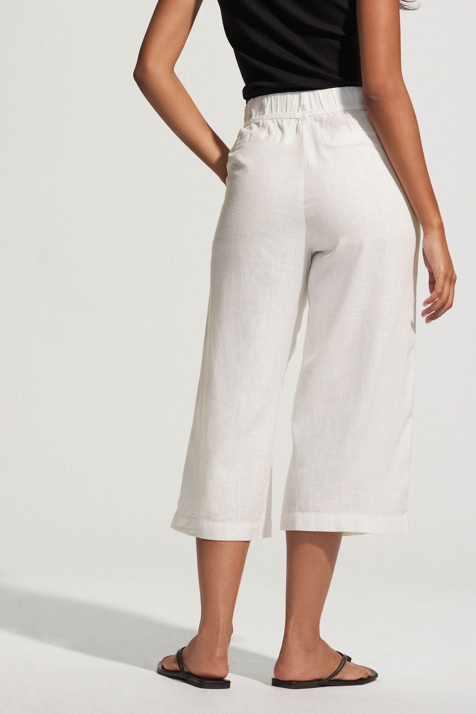 Next Culotte Culotte aus Leinengemisch mit Bindegürtel (1-tlg)