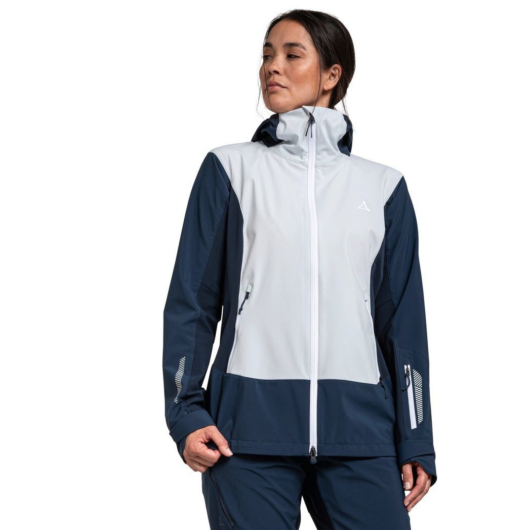 Softshelljacke Miara (winddicht, wasserabweisend) grau/blau Damen