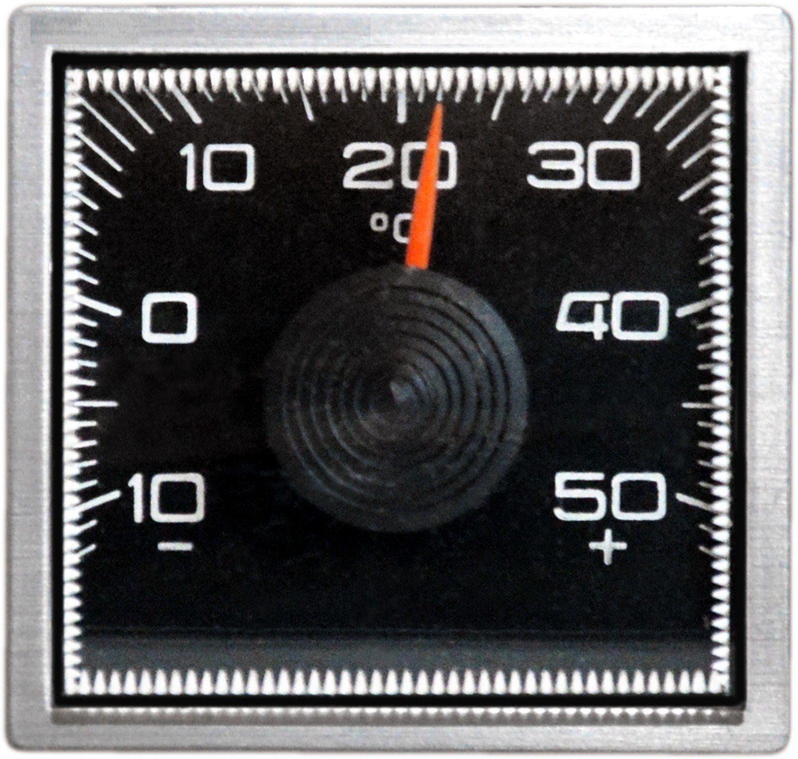 Raumthermometer Bimetall Thermometer Chromrand Magnethalter 4 cm justierbar