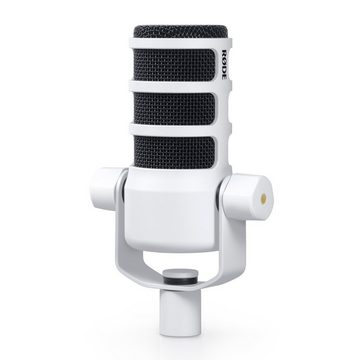 RØDE Mikrofon Podmic Podcast-Mikrofon Weiss (mit PSA1+ Gelenkarm Weiss und XLR-Kabel)