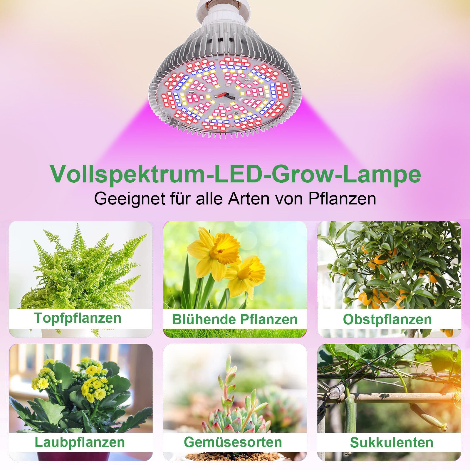 Jibenhome Pflanzenlampe Wachstumslampe Glühbirne Pflanzenlampe Leuchtmittel günstig online kaufen