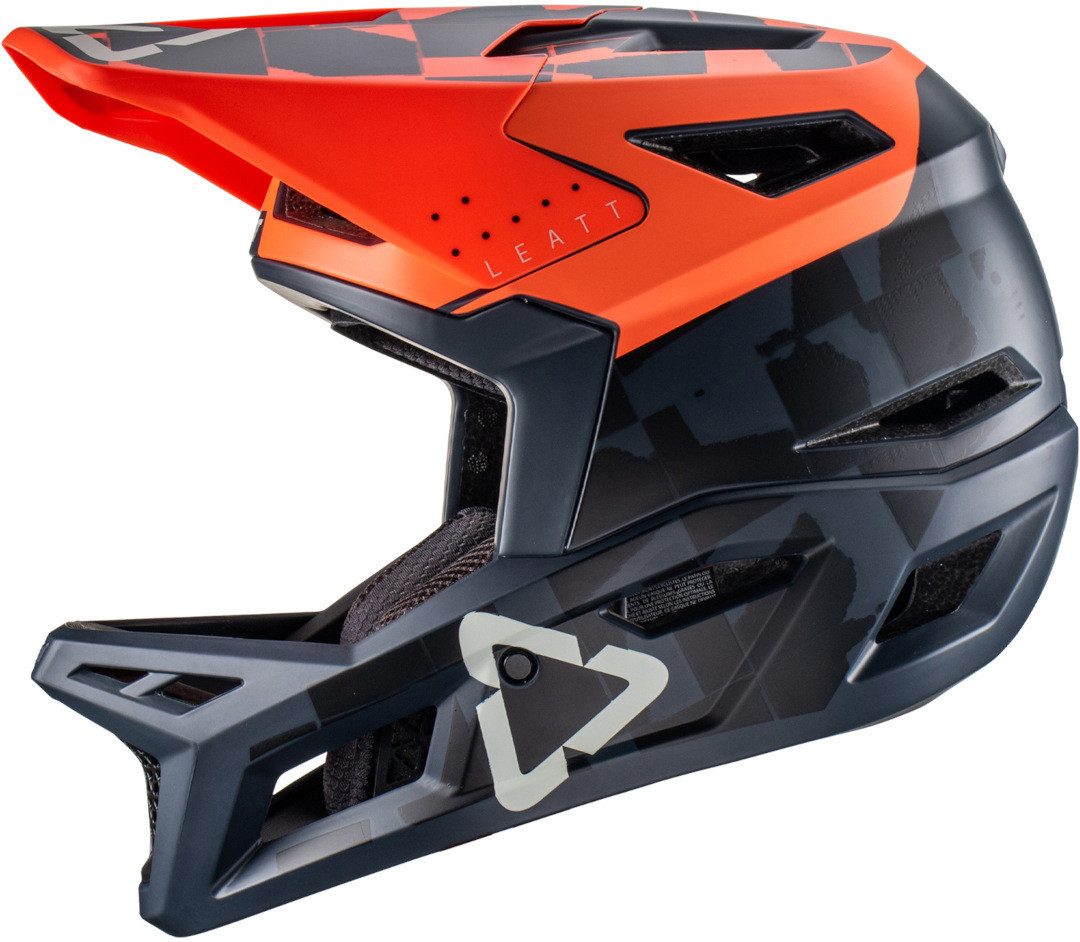 Leatt Allroundhelm MTB Gravity 4.0 Orange/Black Downhill-Helm, Atmungsaktiv