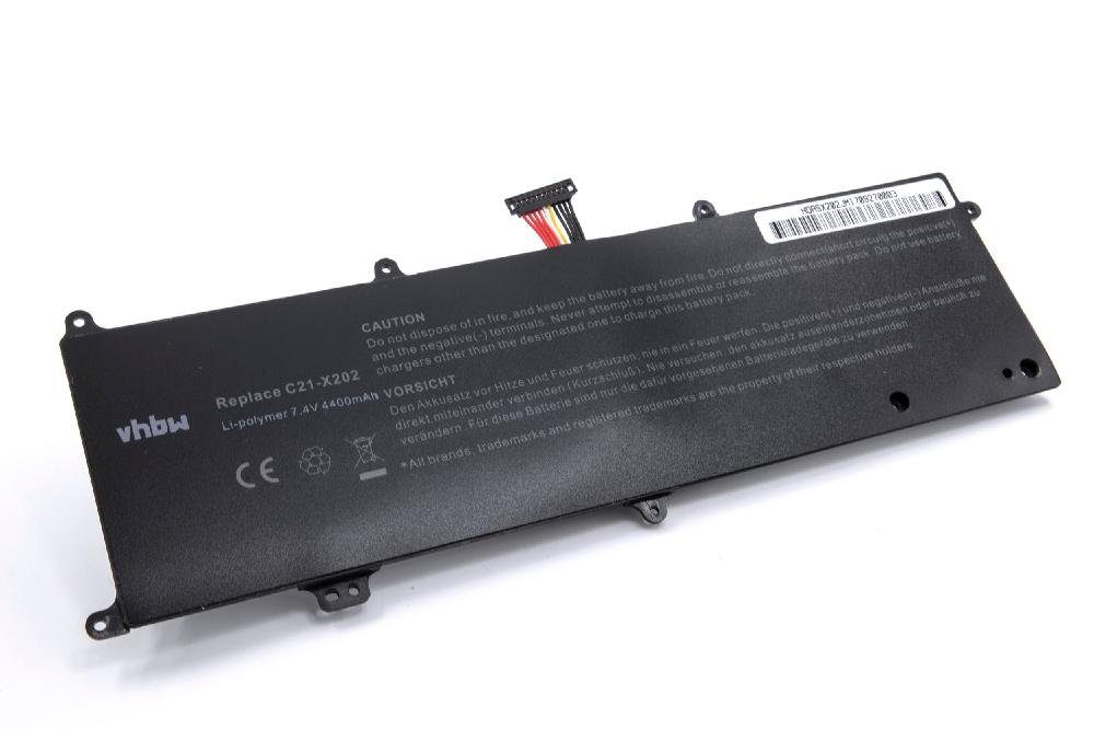 vhbw passend für Asus Eee PC F201, F201E, F201E-KX062H, F202, F202E, X201, Laptop-Akku 4400 mAh