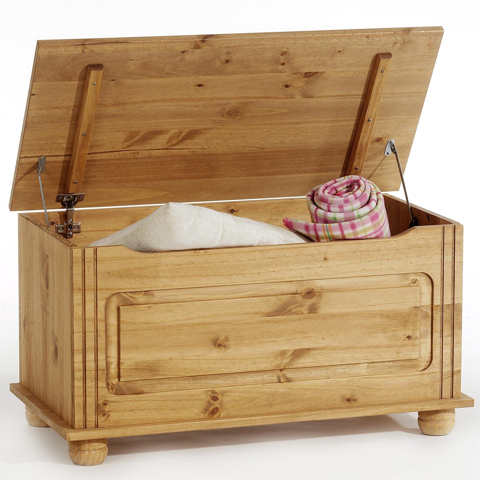 IDIMEX Sitztruhe BRISTOL, Truhenbank im Landhausstil aus Massivholz Gebeizt günstig online kaufen