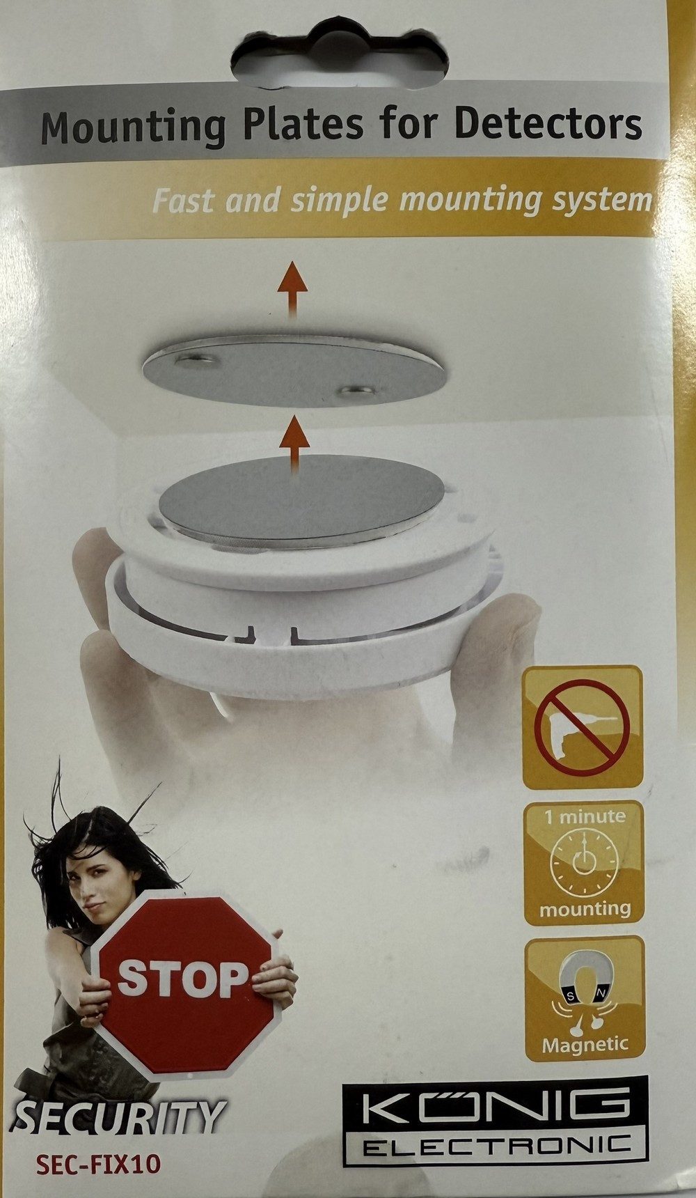 DIW Rauchmelder-Magnetplatten zur Befestigung SEC-FIX10 Rauchmelder (Magnet)