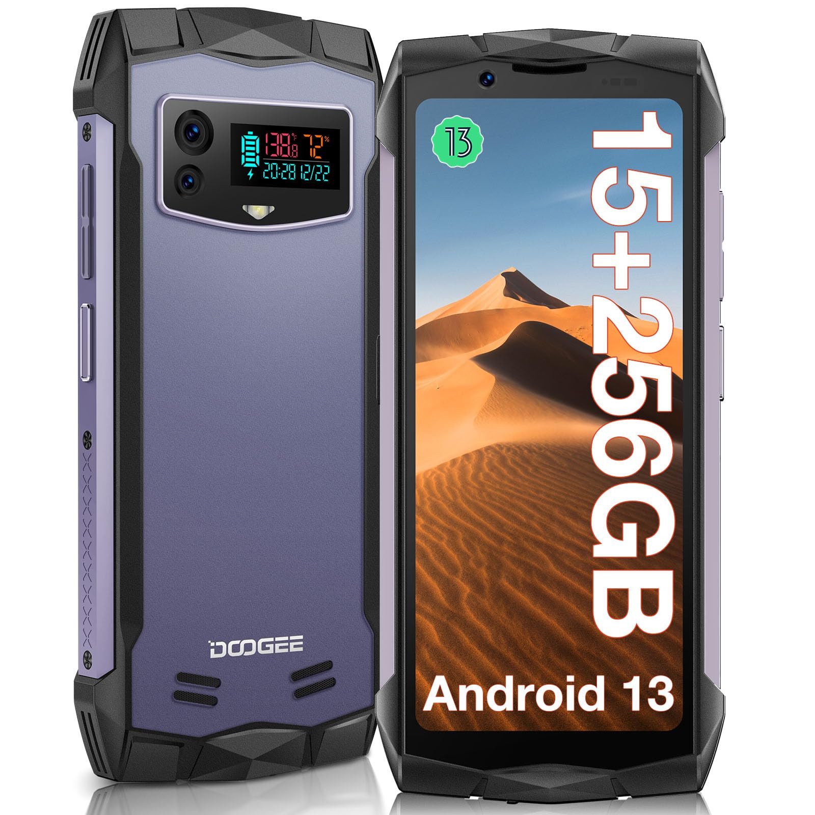 DOOGEE Smini Outdoor Mobile Phone without Contract Android 13, 15GB + 256GB Handy (4.5 Zoll, 256 GB Speicherplatz, Android 13.0Wlan, USB, Bluetooth)