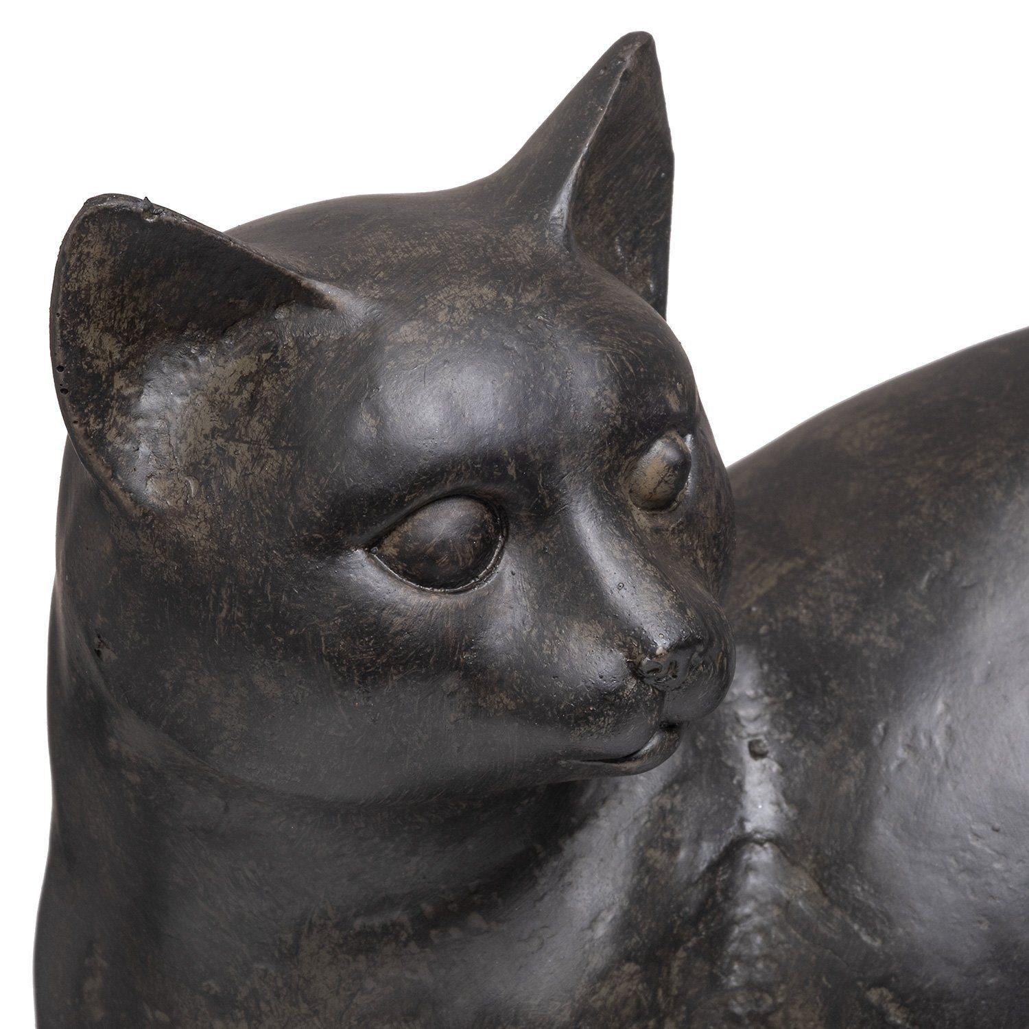 liegend, Skulptur Modern Dekofigur Geschenk 20cm Moritz Deko Figuren Kater Dekofigur TierFigur Polyresin Katze
