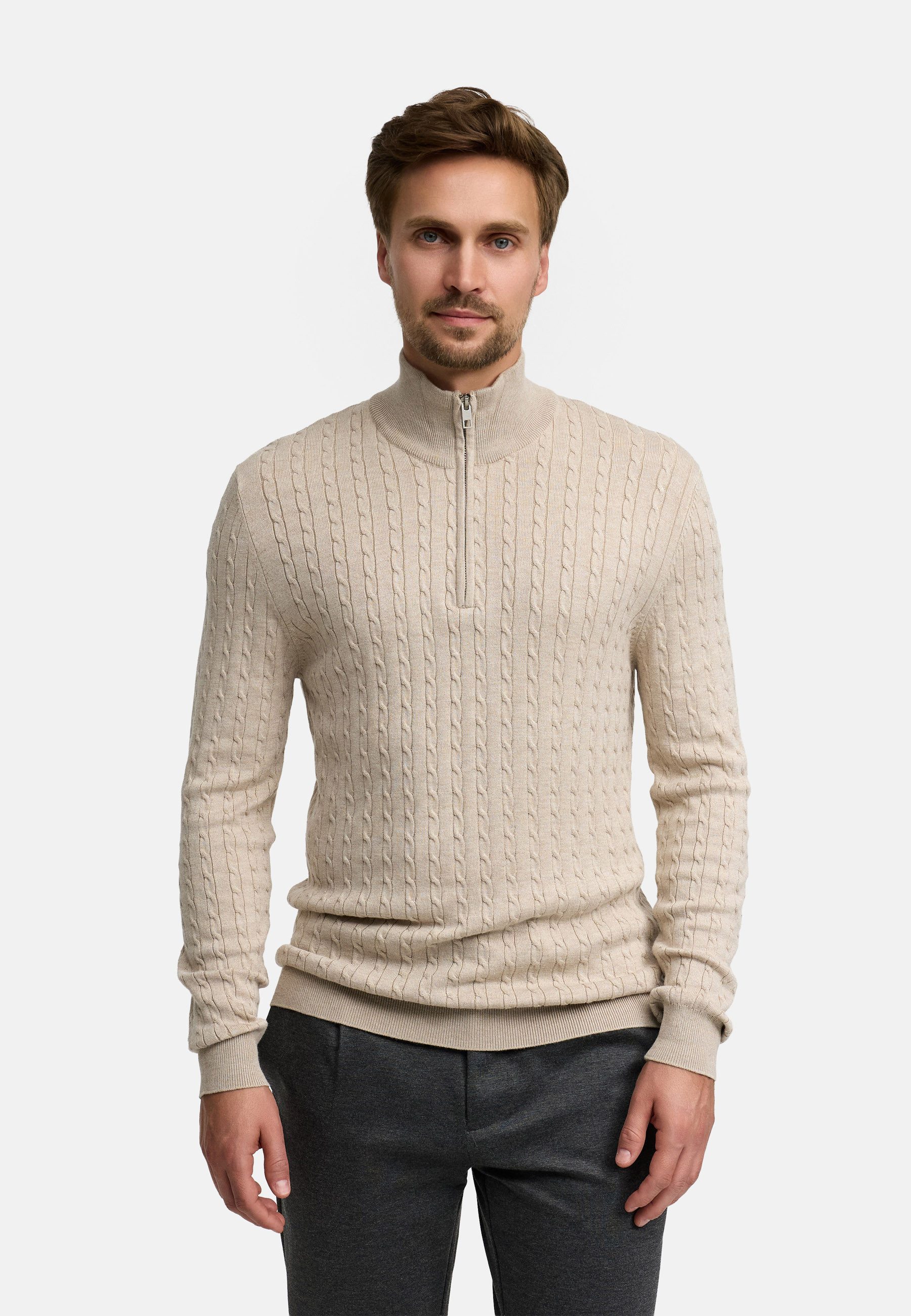 Strickpullover Herren JFCamden half Pullover Herrenpullover