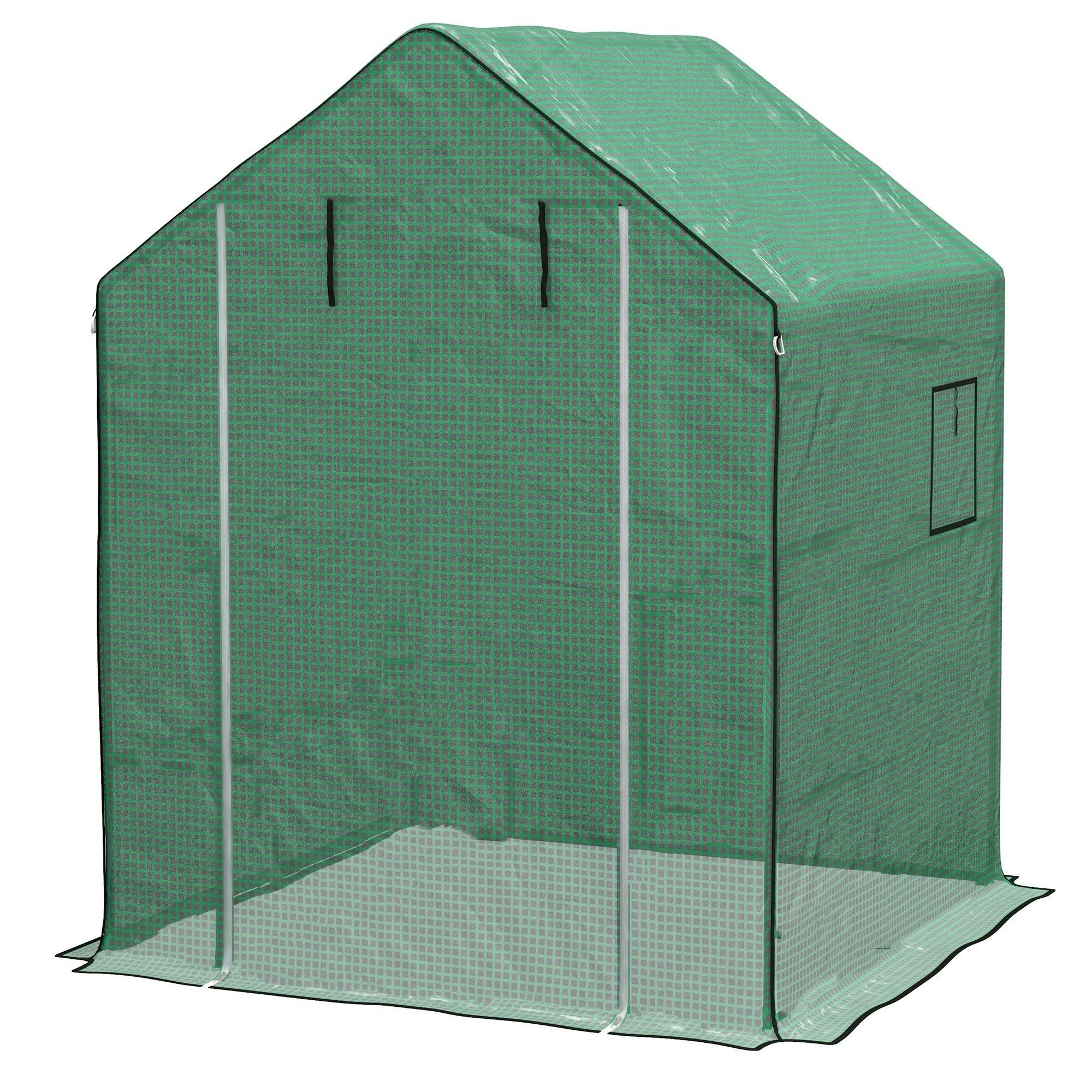 Outsunny Foliengewächshaus mit UV-Schutz, Seitenfenster, Rolltür, günstig online kaufen