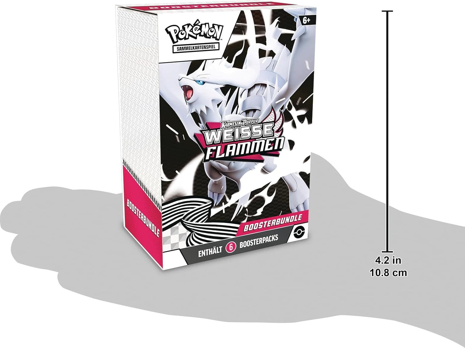 POKÉMON Sammelkarte TCG Karmesin & Purpur: Weiße Flammen Booster Bundle Deutsch, Enthält 6 Booster Packs