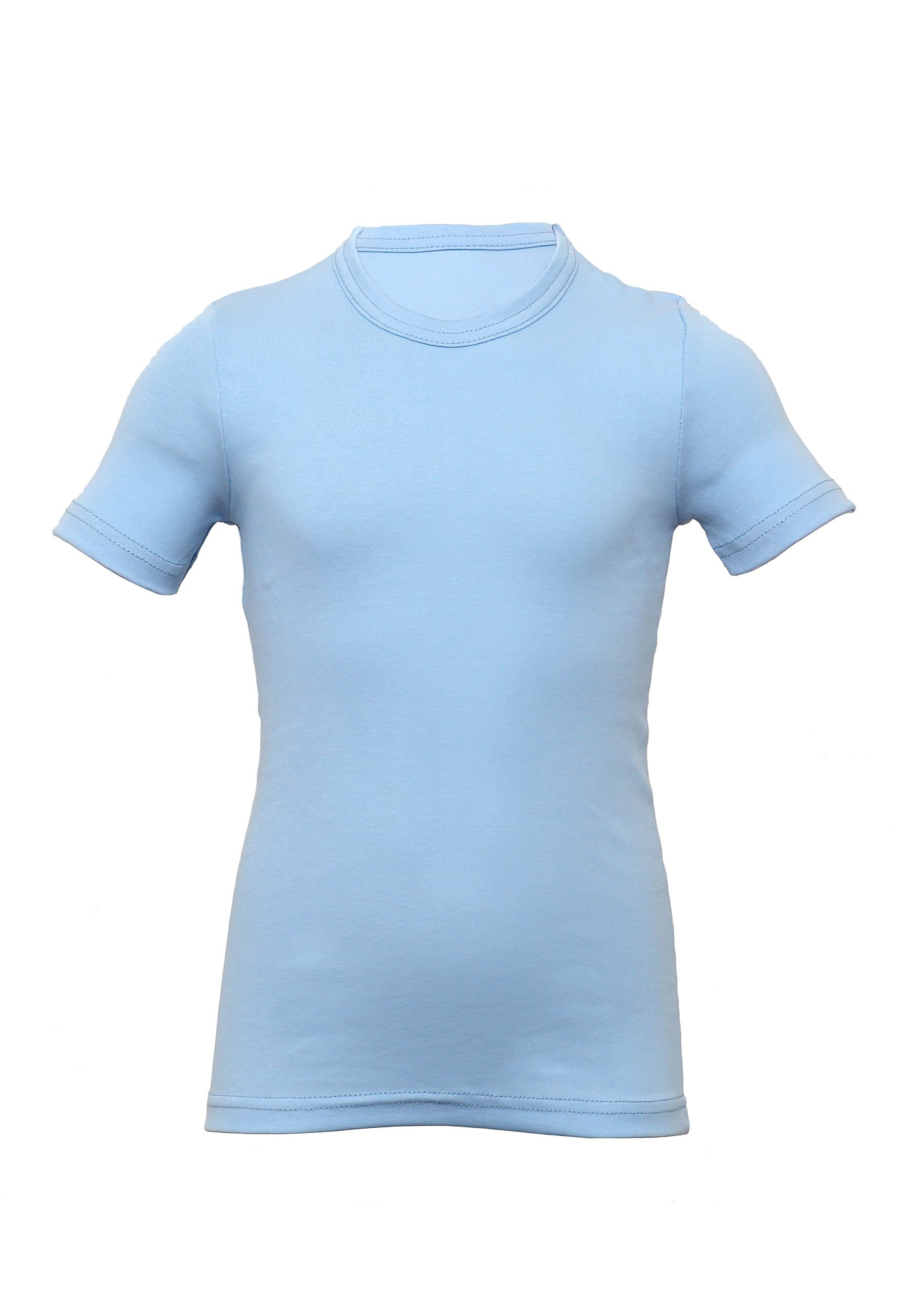 CARBURANT Unterhemd Unterhemd für Jungen, Hellblau aus reiner Baumwolle