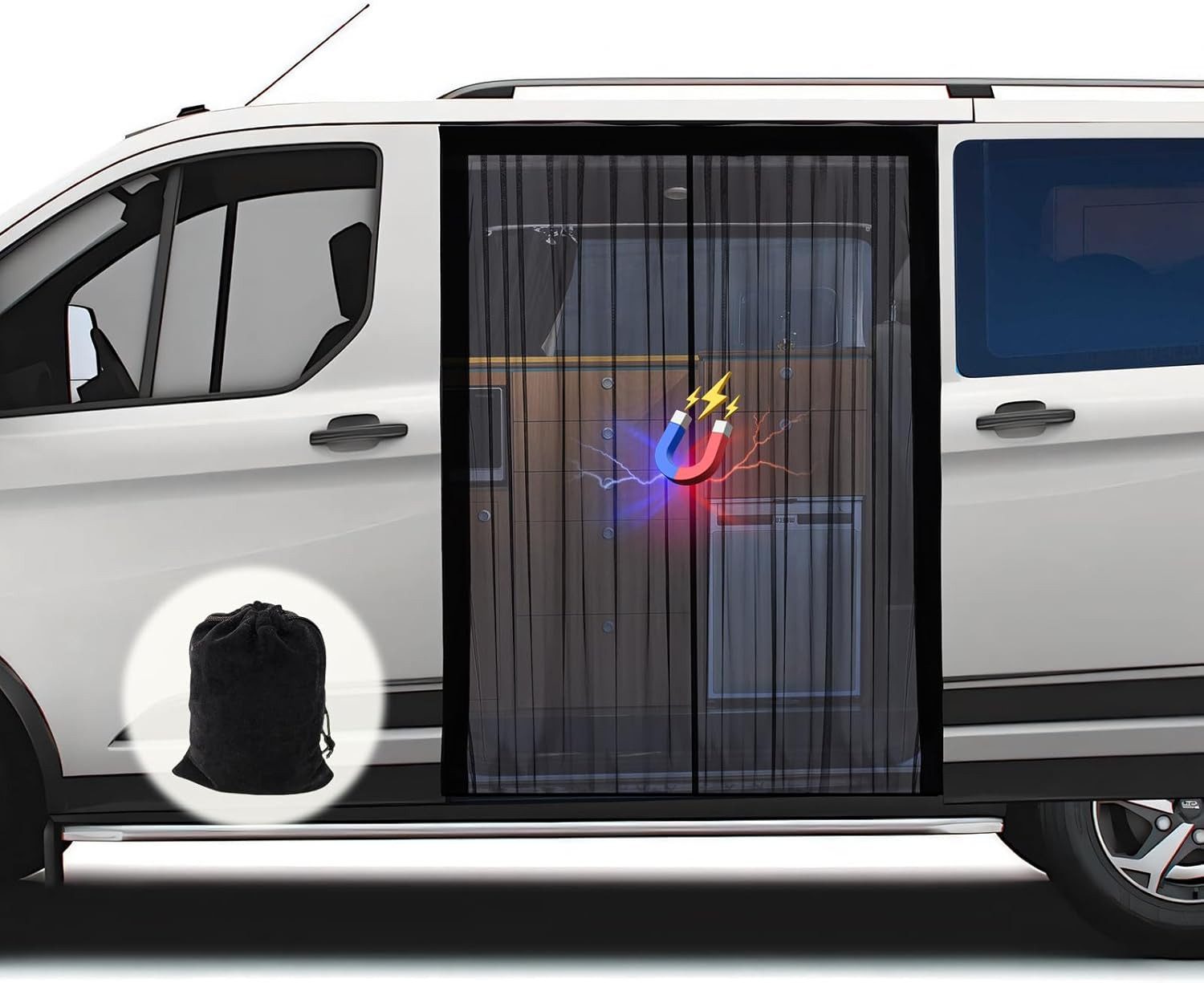 FELIXLEO Autosonnenschutz Moskitonetz Van Magnetismus, Fliegengitter für Vito VW Transporter