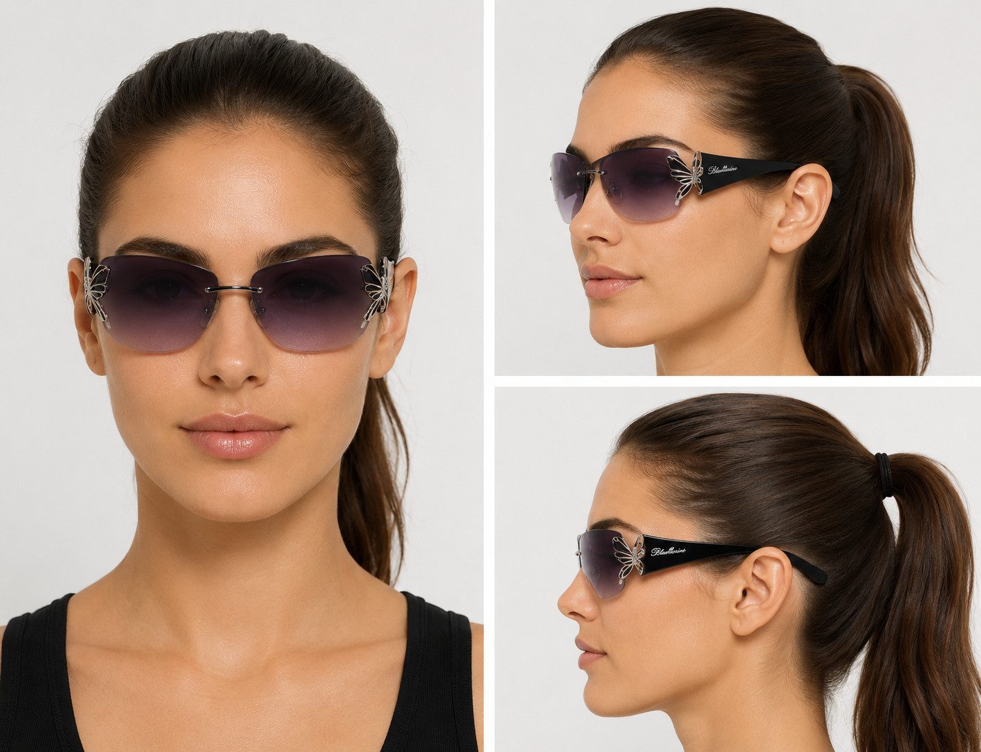 DanCarol Sonnenbrille DC-351-Modische- Sonnenbrille für Damen stilvollem Schmetterling