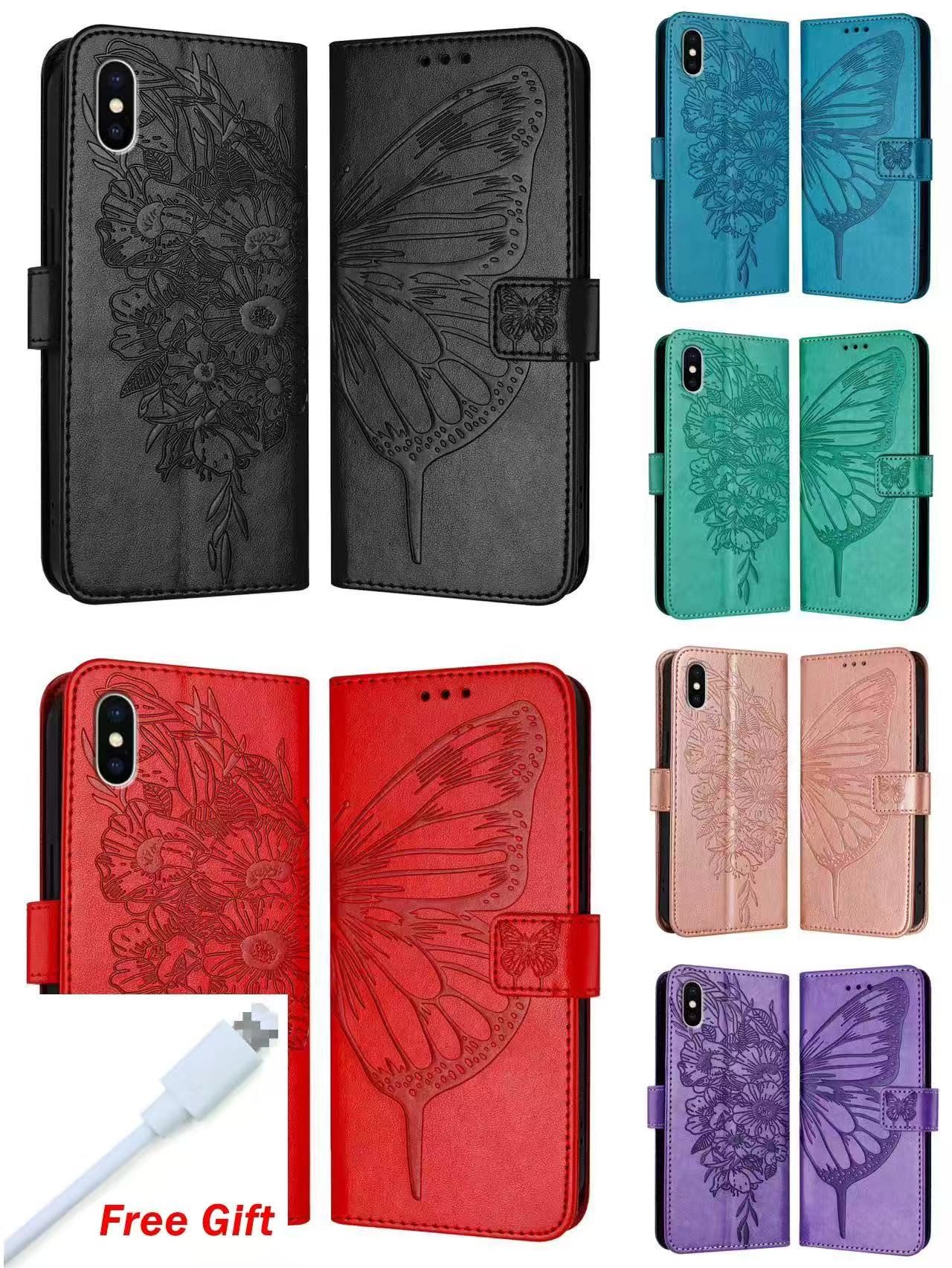 trends for living Handyhülle Schmetterling Klapphülle Handy Hülle Case Cover für Apple iPhone
