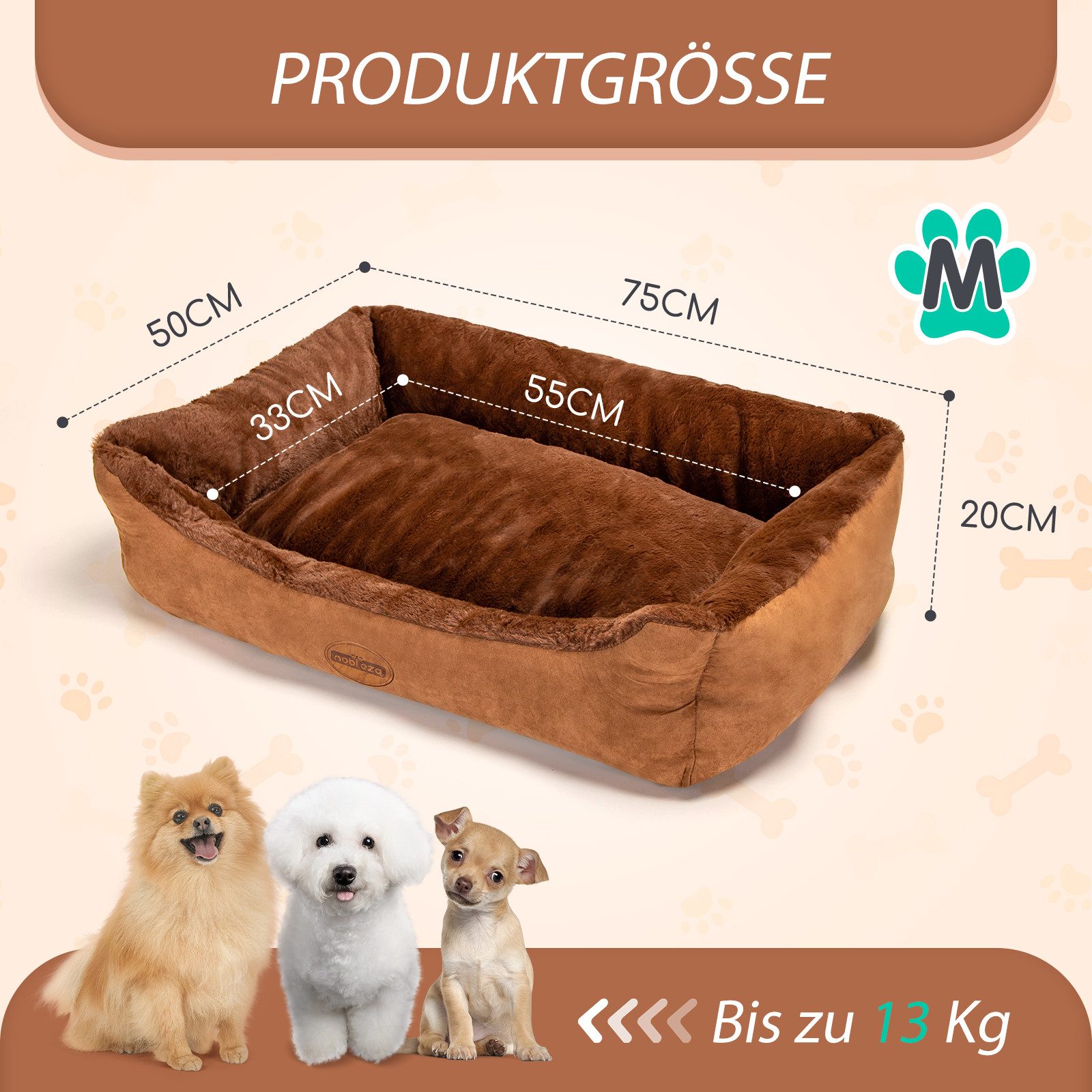 Thumbnail - nobleza Hundematratze Orthopädisches Hundebett Kleine Hunde