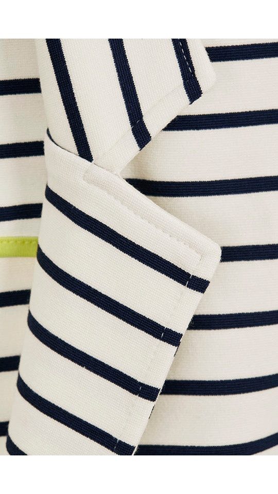 Faber Strickjacke Taillierter maritimer Streifenblazer