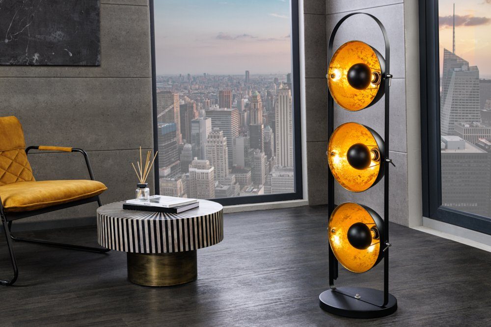 riess-ambiente Stehlampe STUDIO 130cm schwarz / gold, ohne Leuchtmittel, In günstig online kaufen