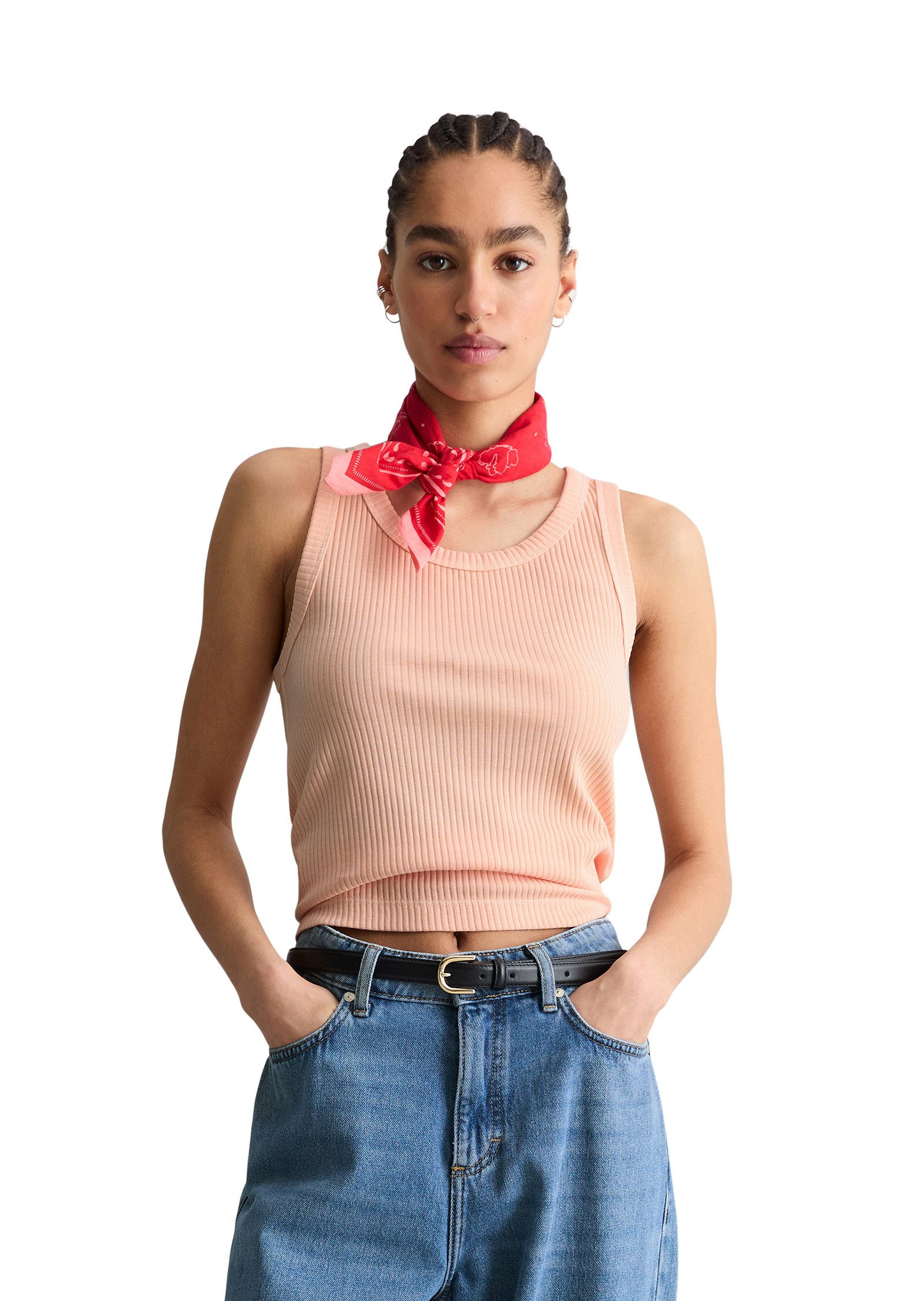 Marc O'Polo DENIM T-Shirt aus Organic-Cotton-Rib-Jersey