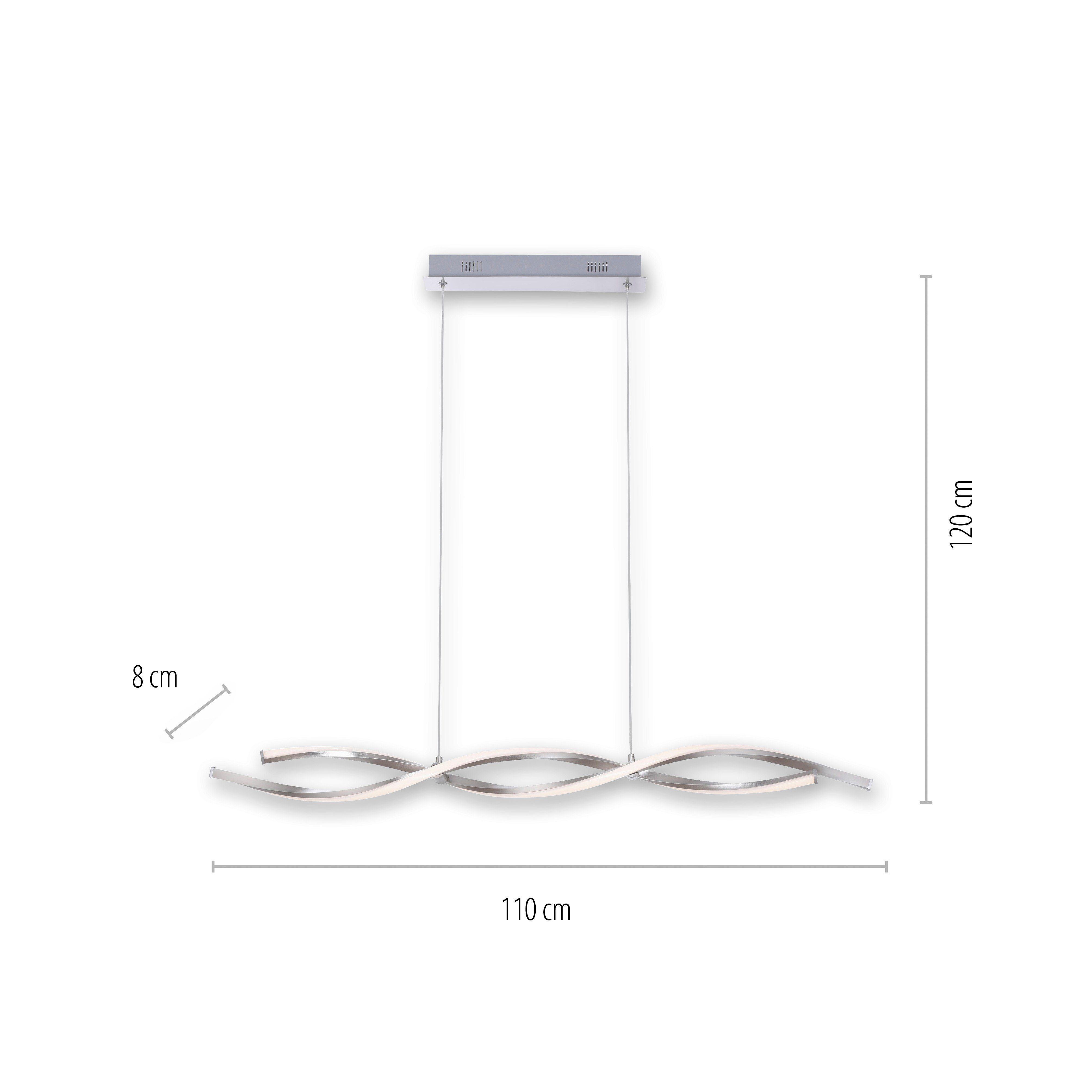 Leuchten Direkt Pendelleuchte Ls-SWING, LED inkl., fähig fest - warmweiß Infrarot kaltweiß, Fernbedienung, white, RGB+tunable integriert, Smarthome