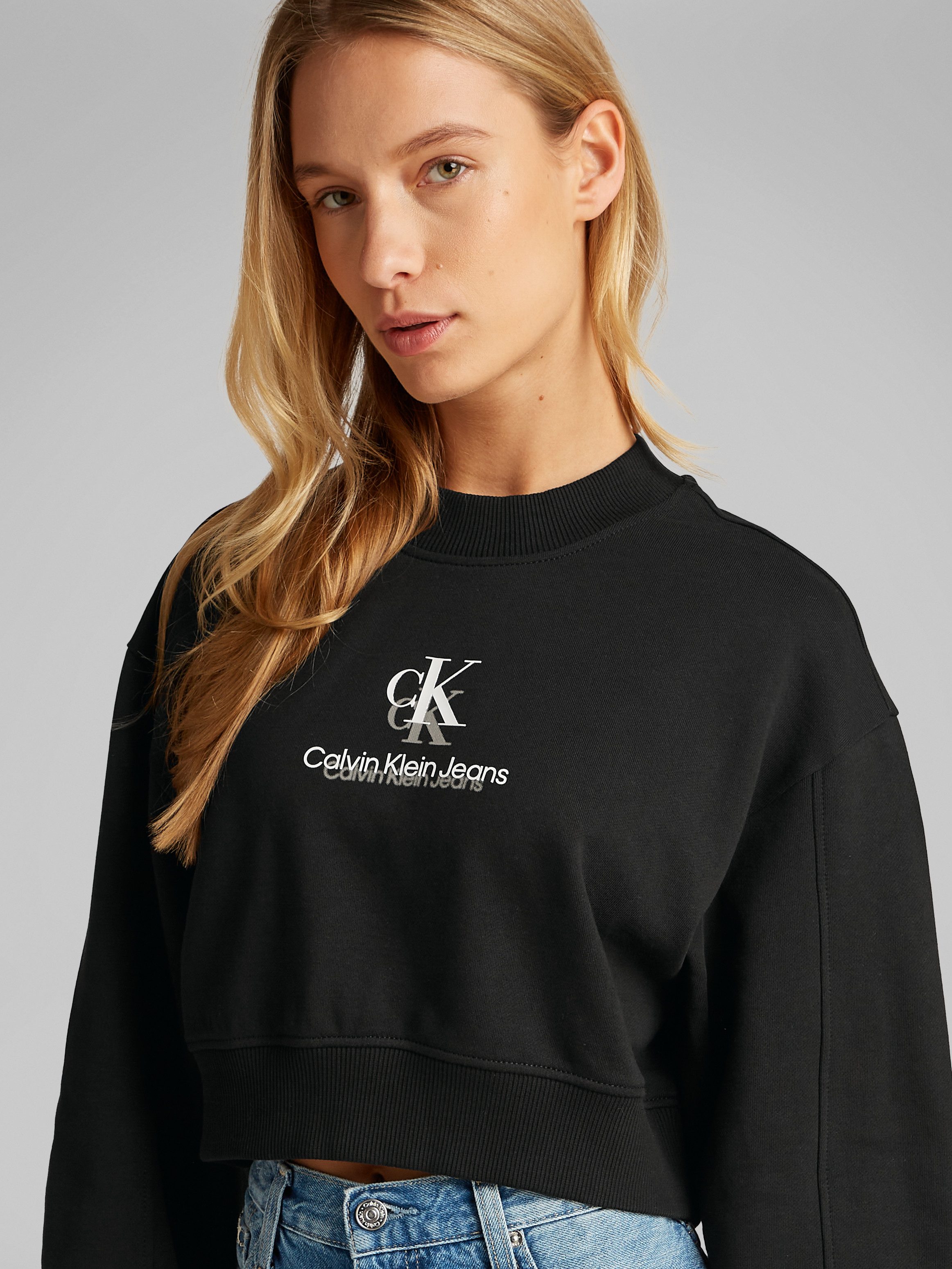 Calvin Klein Jeans Sweatshirt SHADOW GRAPHIC CREWNECK mit Logo – Bild 2 von 5