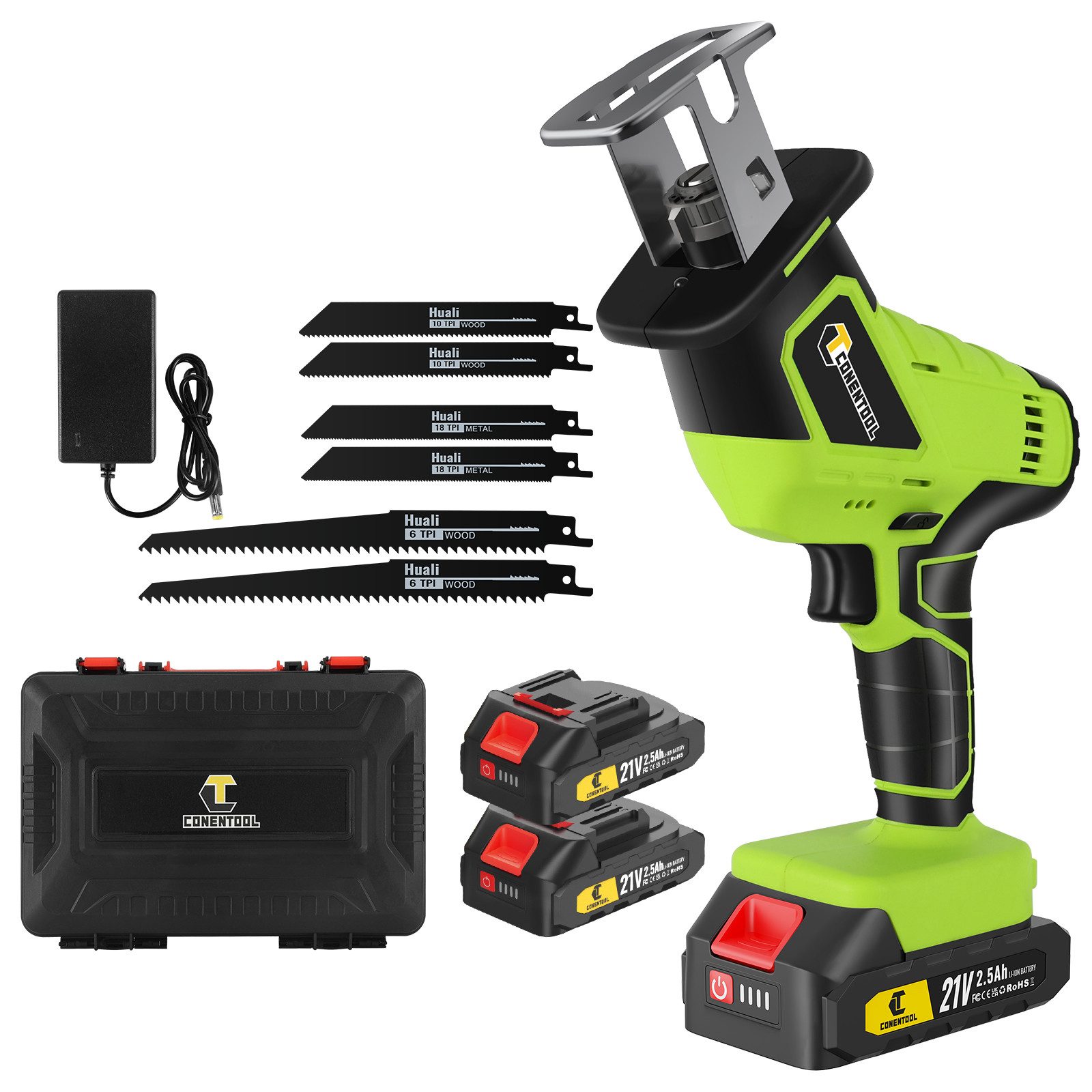 CONENTOOL Akku-Säbelsäge 21V, mit 2.5Ah Akku günstig online kaufen