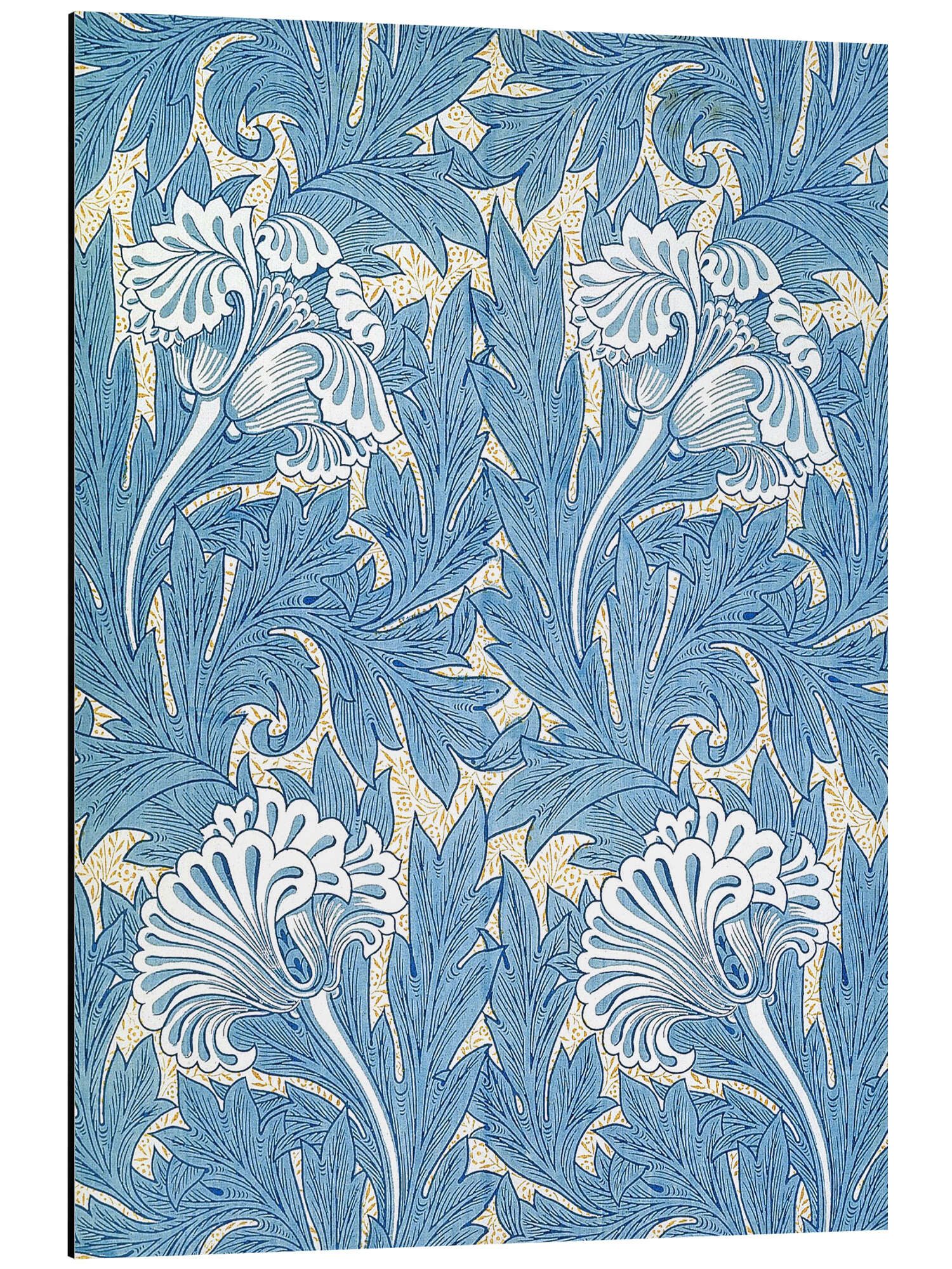 Posterlounge Alu-Dibond-Druck William Morris, Tulpen, Vintage Grafikdesign