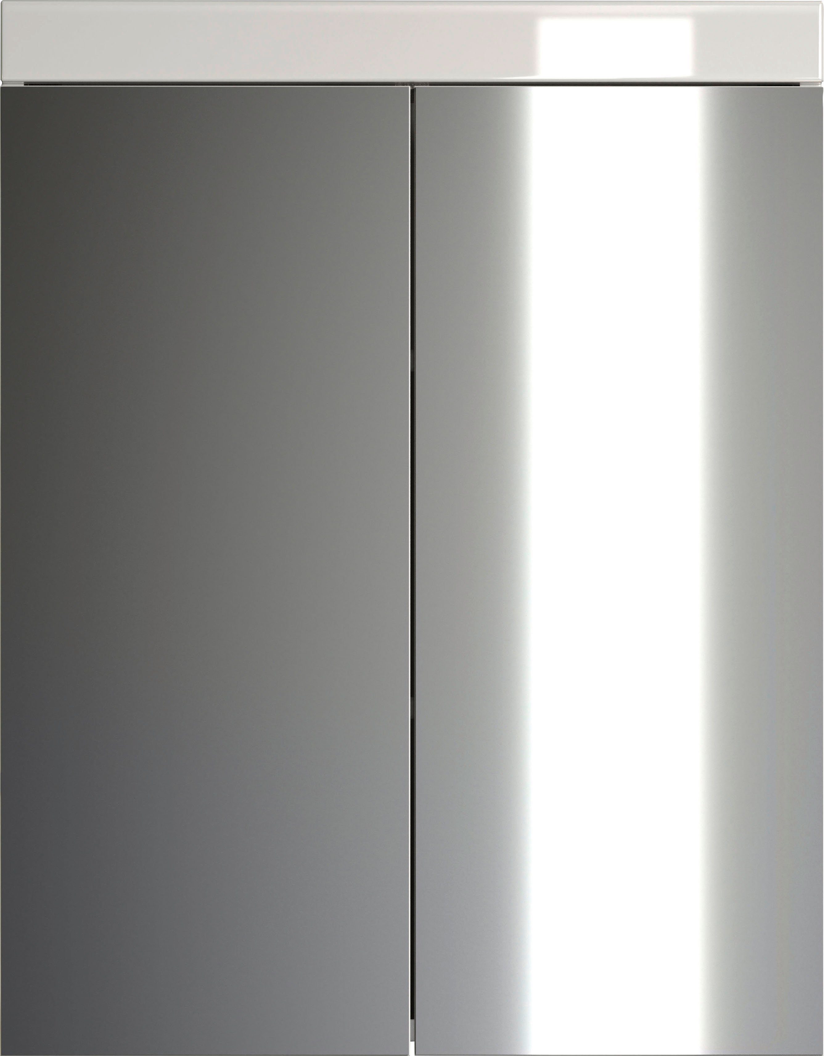 welltime Spiegelschrank Avena Badezimmerschrank wahlweise mit Aufsatzleuchte - (B/T/H) 60/17/77 cm – Bild 5 von 5
