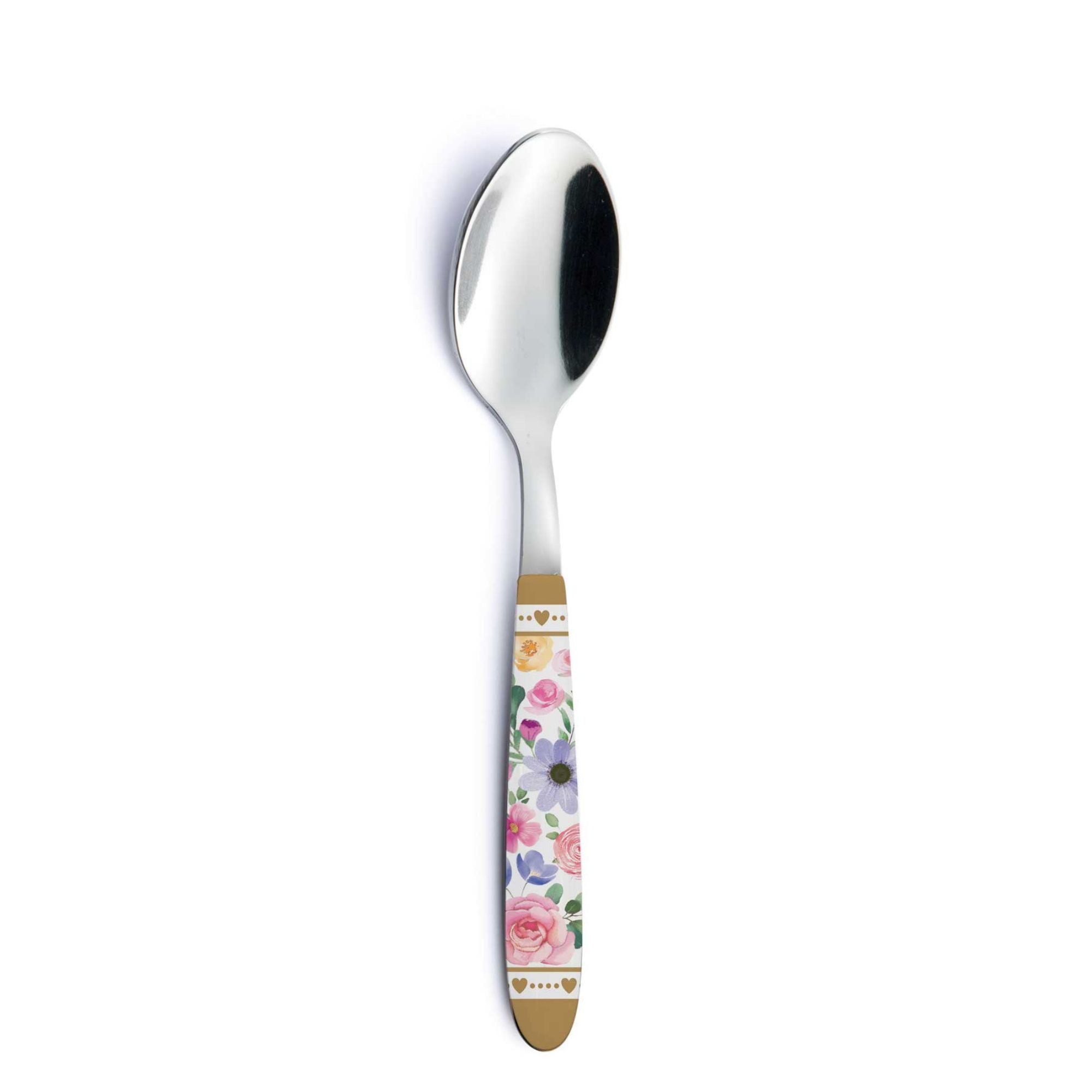 EasyLife Kaffeelöffel Mon Amour, Spülmaschinengeeignet, Mehrfarbig, Herzen & Blumen, H: cm