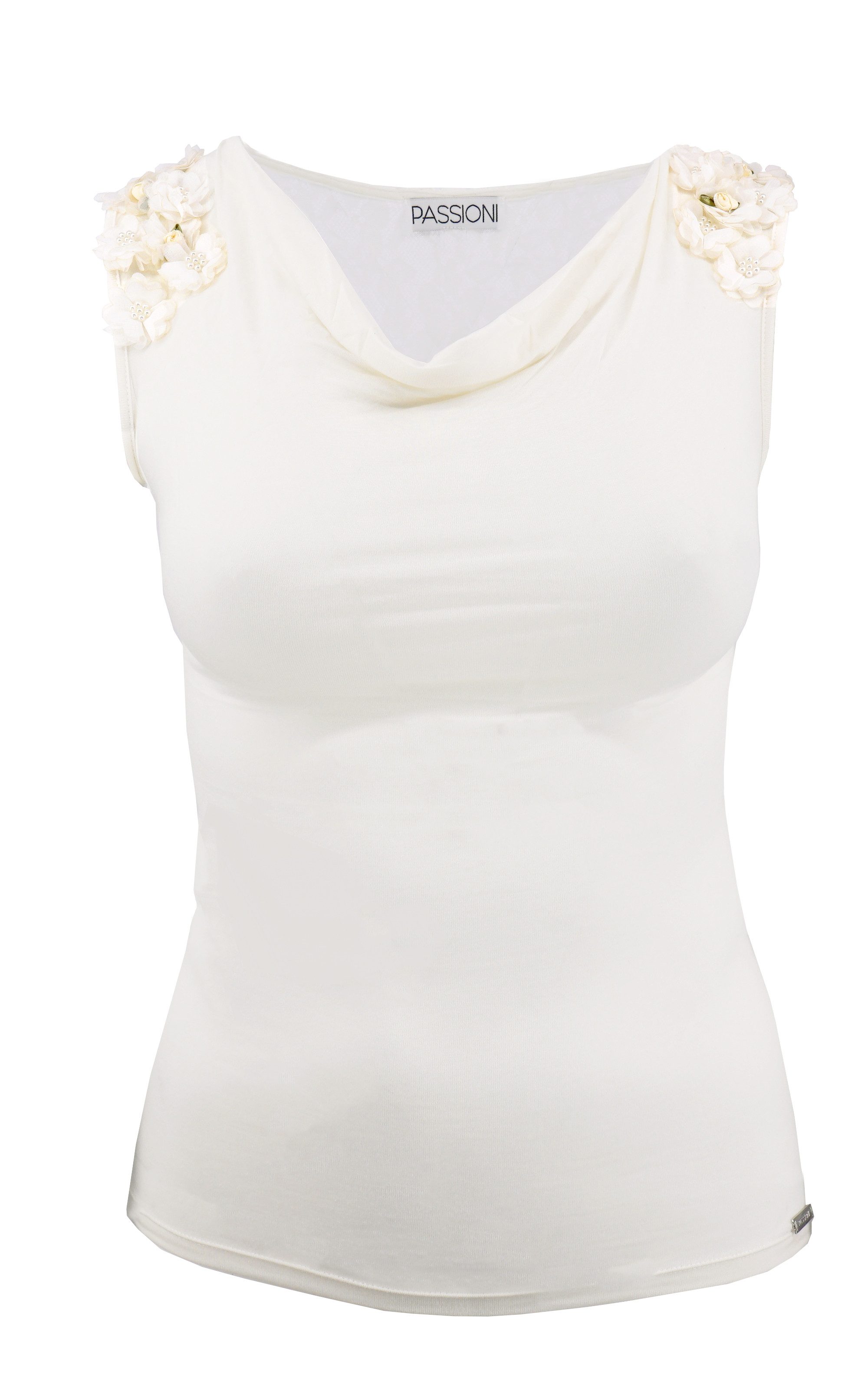 Passioni T-Shirt Top mit drapiertem Ausschnitt günstig online kaufen