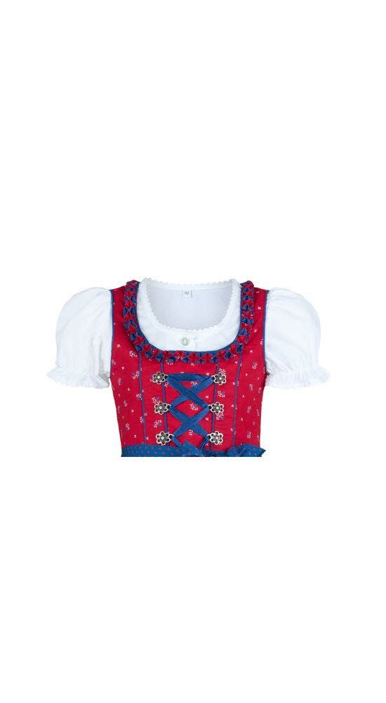 Nübler Dirndl Mädchen Dirndl im traditionellen Stil Kinder Trachten (Dirndl Set EMILIA, 3-tlg., Dirndl Kleid mit Bluse und Schürze) Kinder Tracht im bayerischen Stil - Trachtenmode Kinder