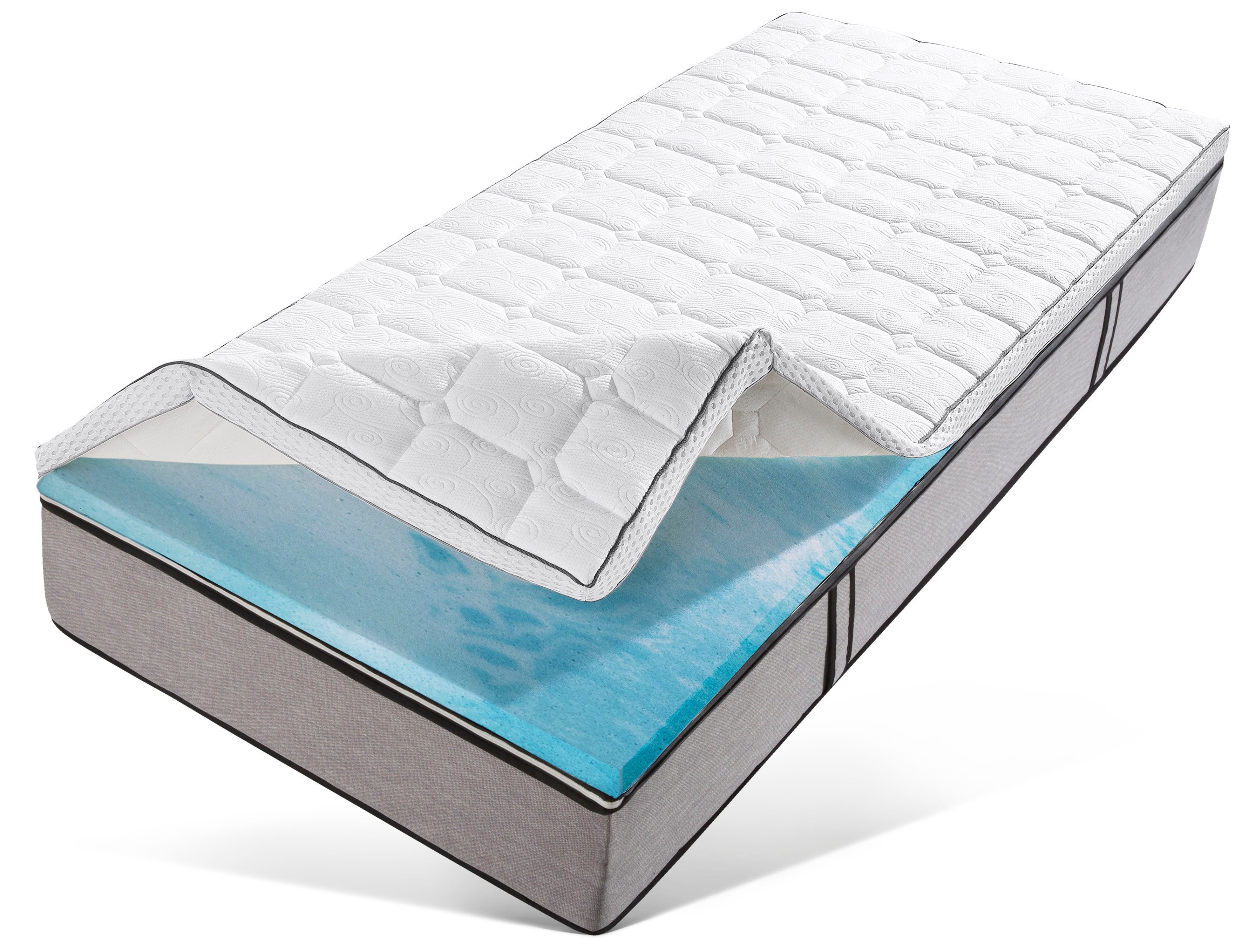 RIBECO, Topper Aaron, Topper 90x200 cm,180x200 cm, 8 cm hoch, Gelschaum, Ma günstig online kaufen